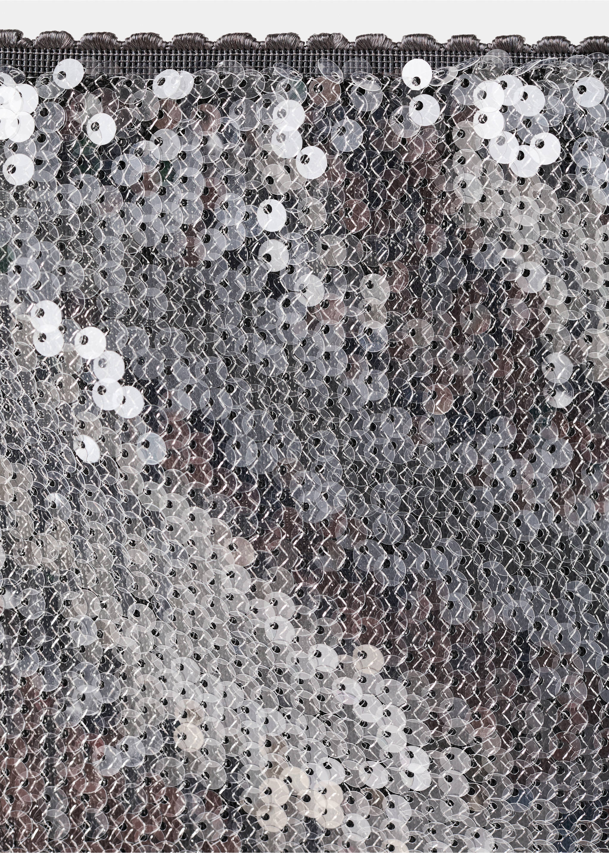 Sequin midi skirt - Details of the article 8, Grey. Ref: 17049110-00.