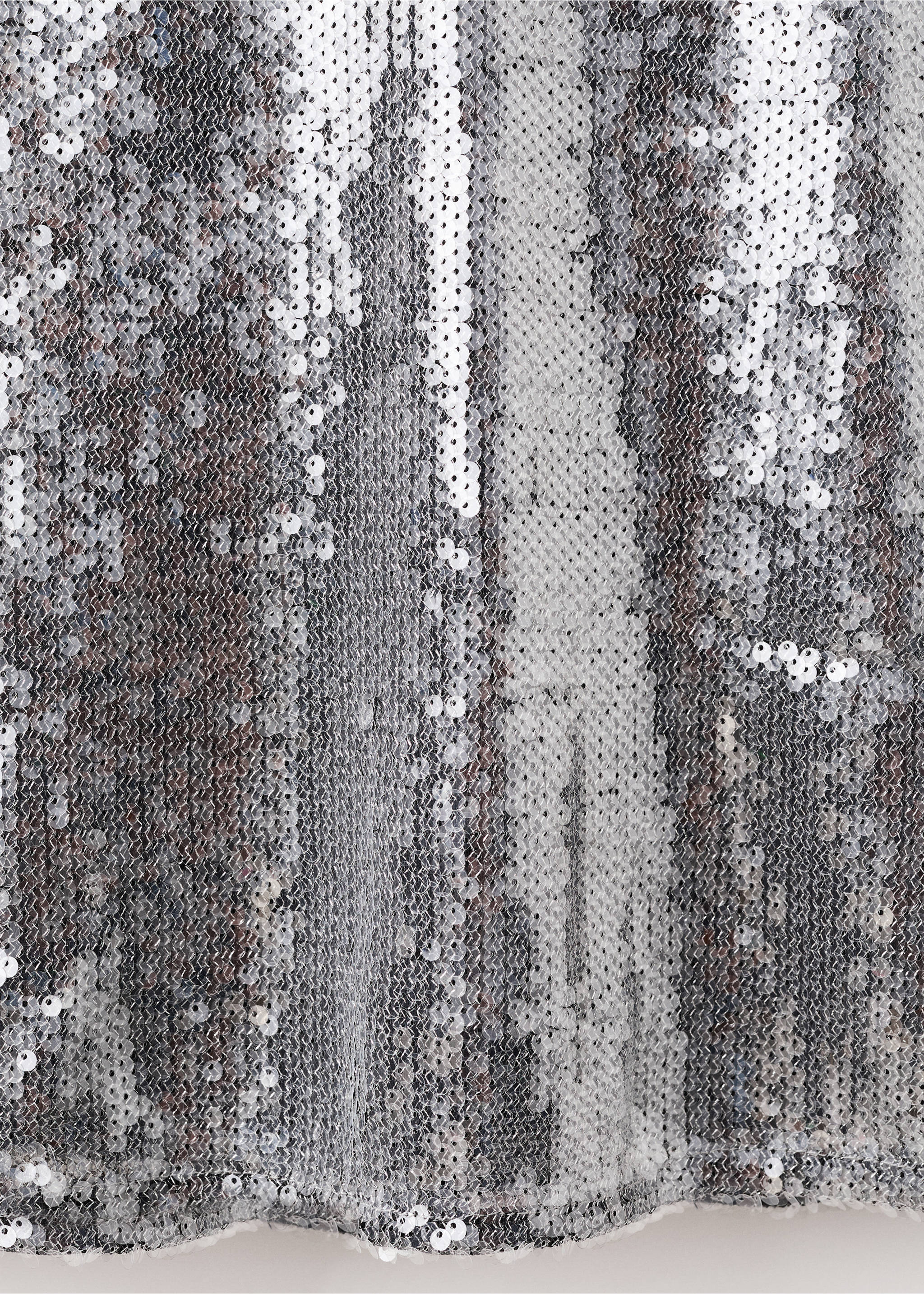 Sequin midi skirt - Details of the article 0, Grey. Ref: 17049110-00.