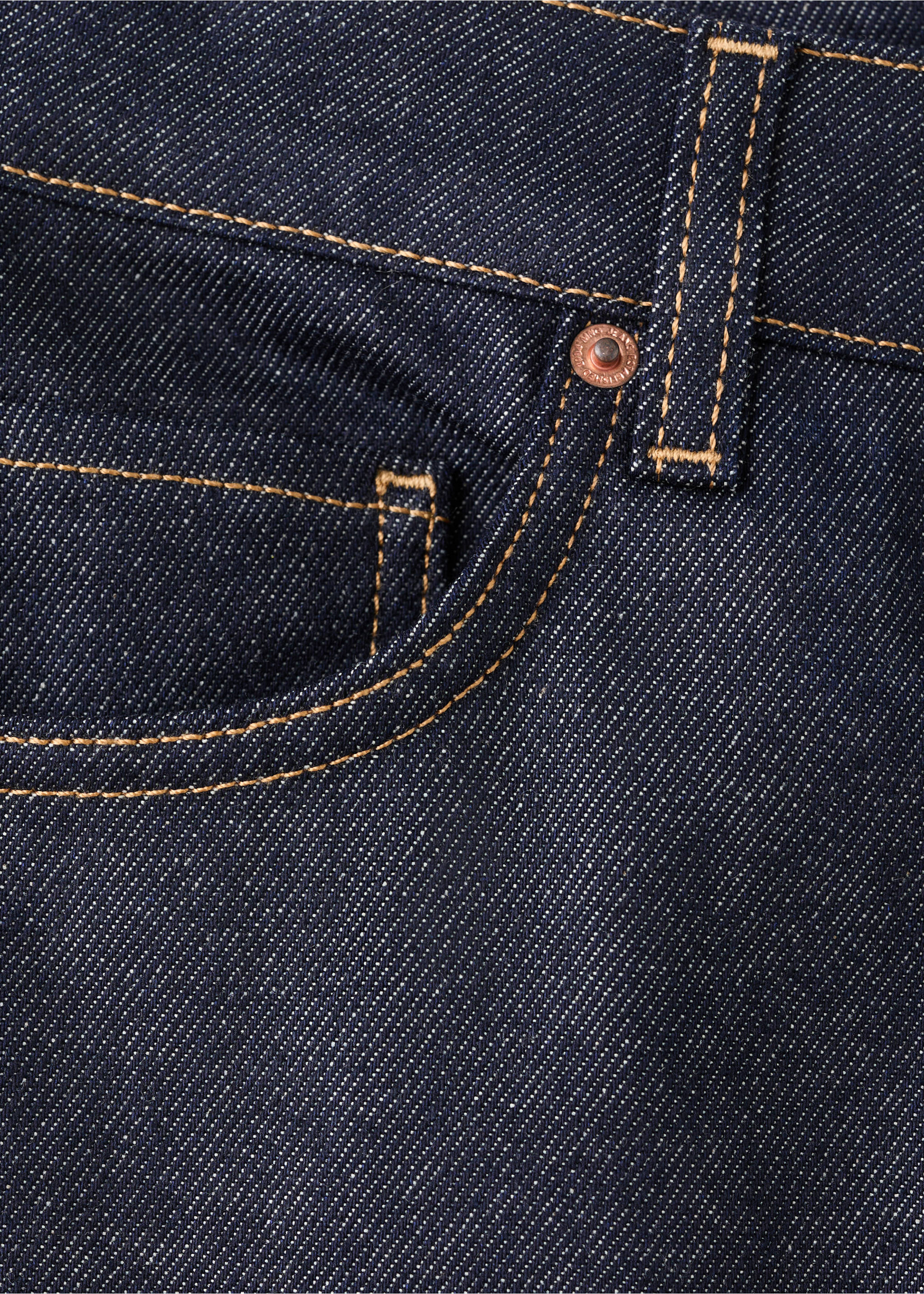 Turned-up straight jeans - Details of the article 0, Open Blue. Ref: 17049118-00.
