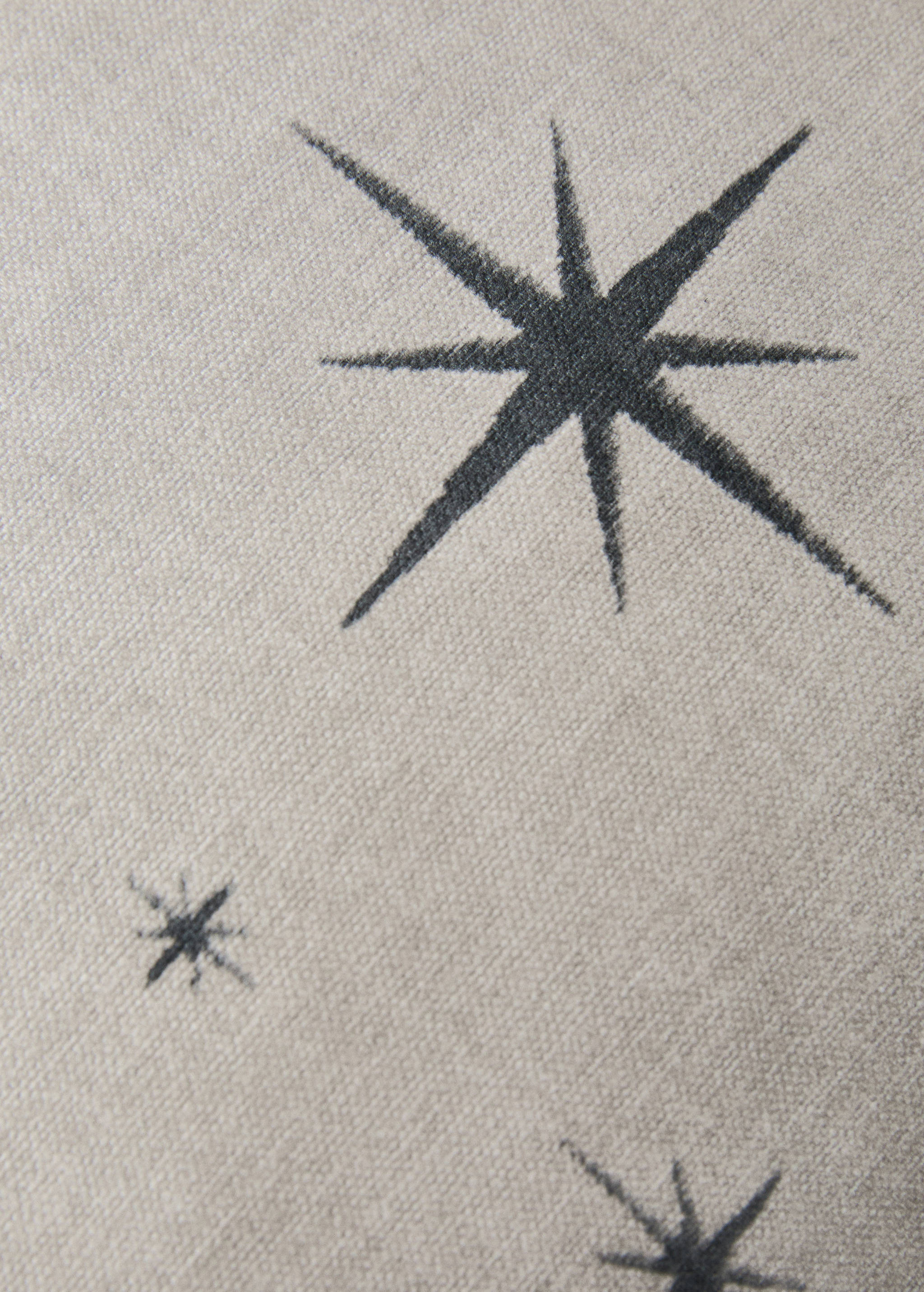 Kissenbezug aus Baumwolle mit Sternenmotiv und Paspelierung, 50 x 50 cm - Detail des Artikels 3