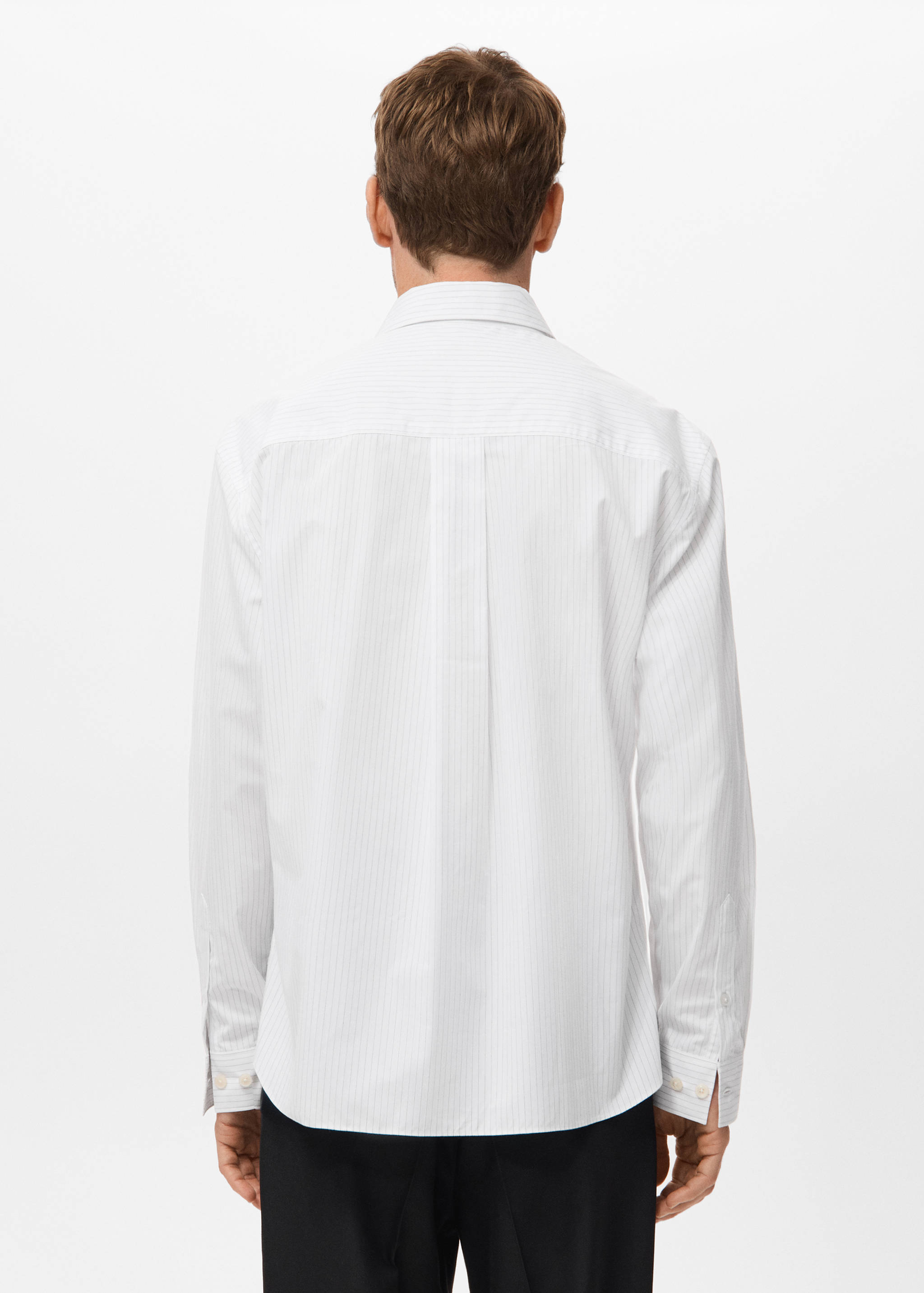 100% cotton striped relaxed-fit shirt - Reverse of the article