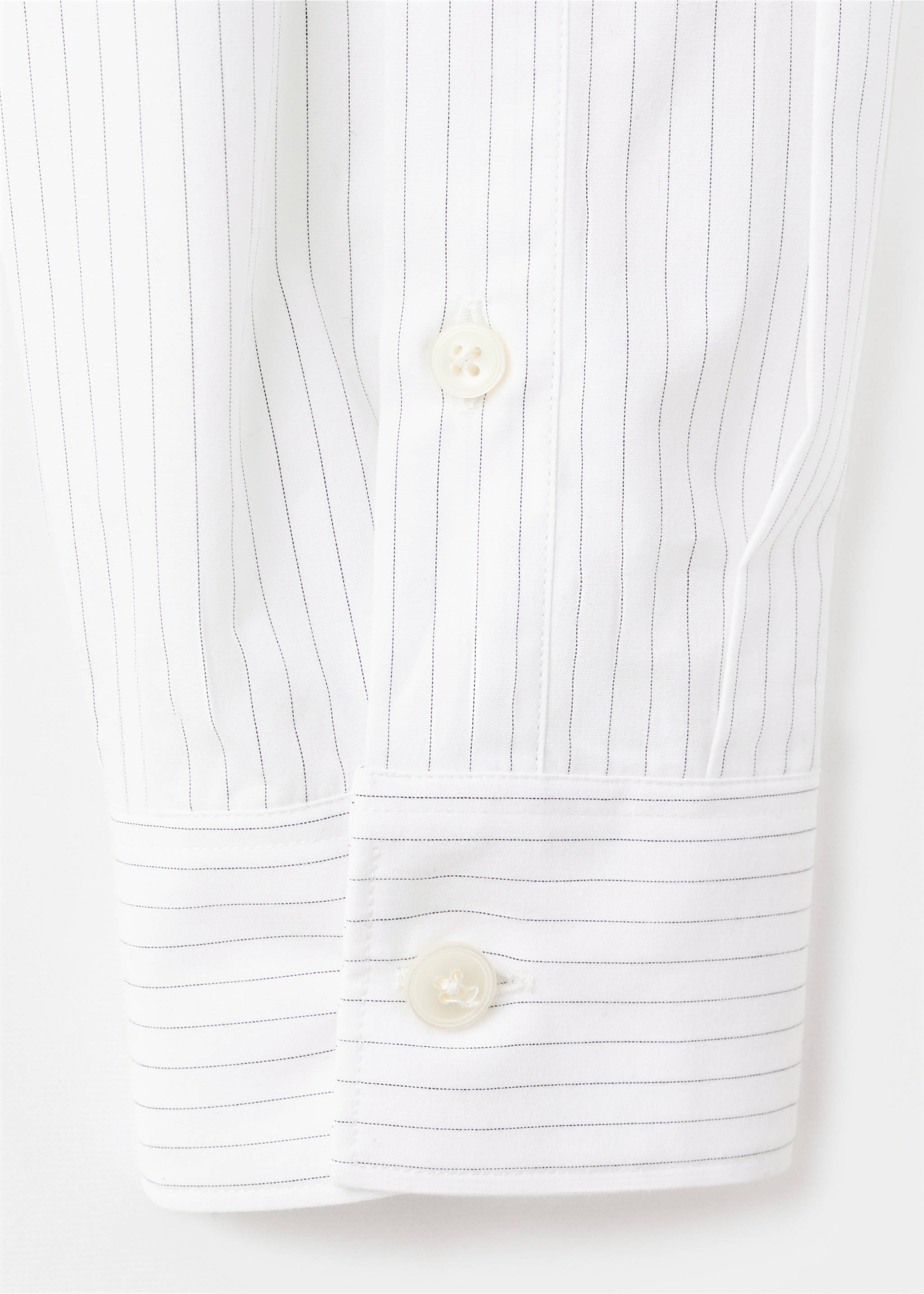 100% Baumwolle Hemd mit Streifen im Relaxed Fit - Detail des Artikels 0, Weiß. Ref: 17049209-00.