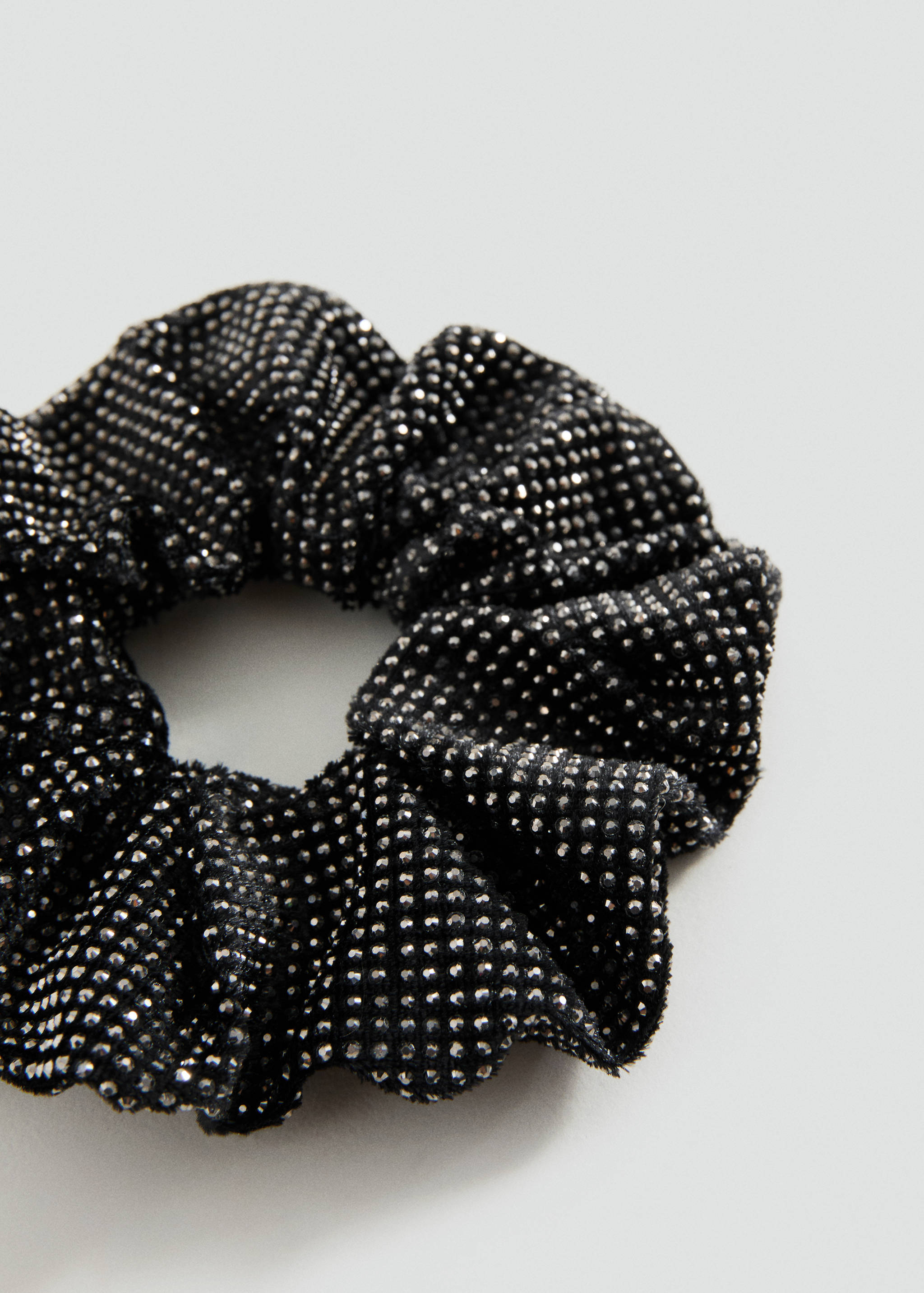 Sparkly scrunchie with rhinestones - Medium plane