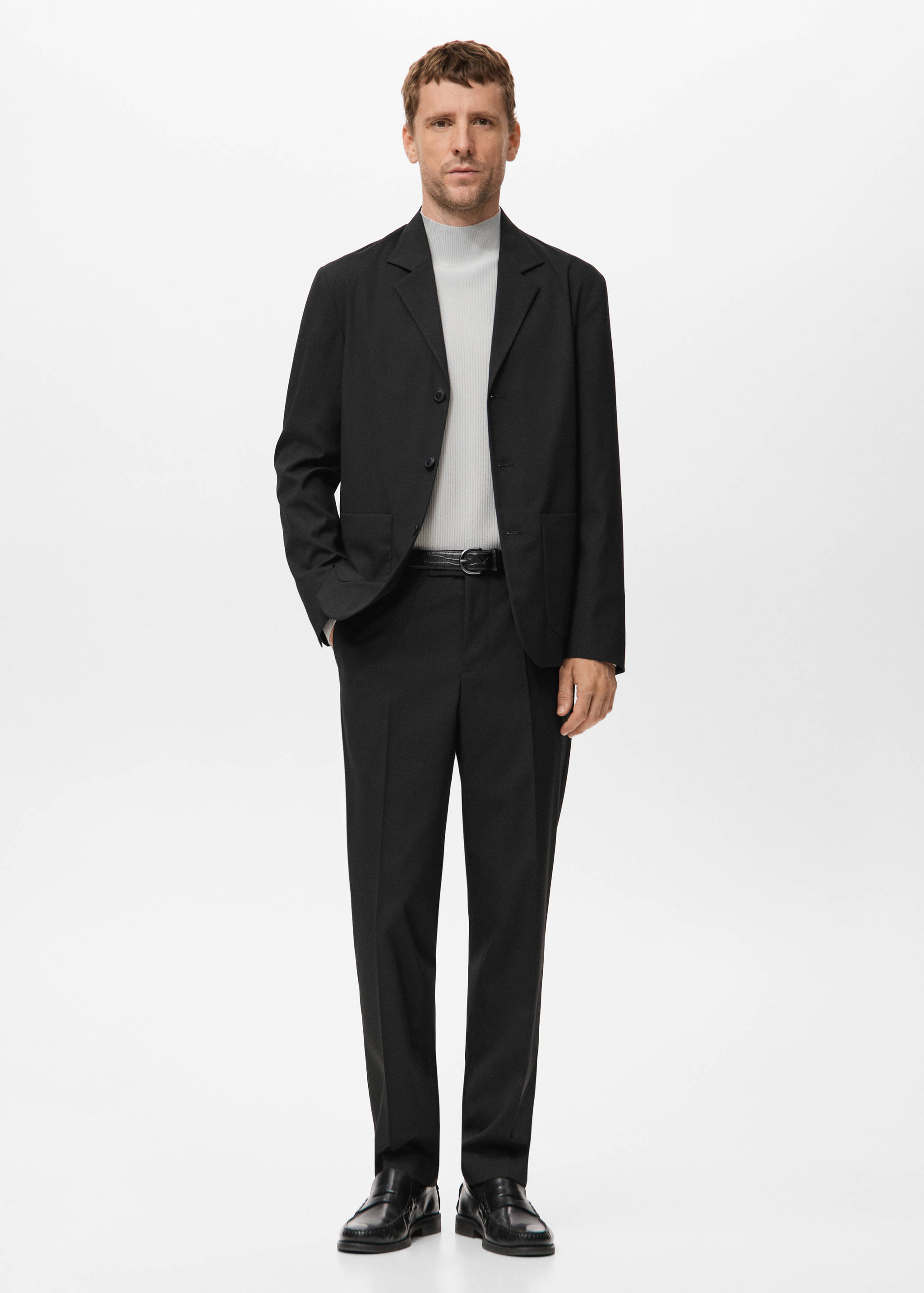 Straight-fit suit trousers - General plane