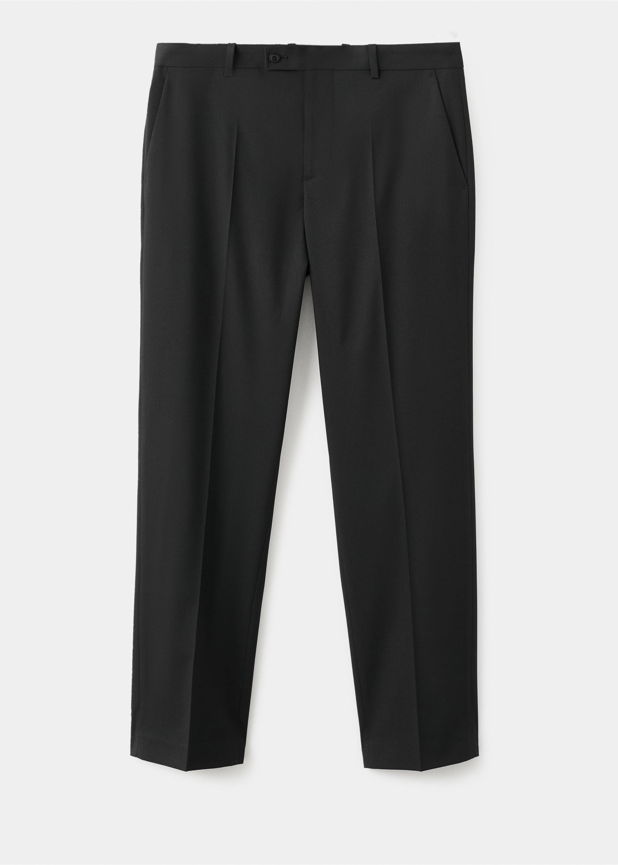 Straight-fit suit trousers - Article without model, Black. Ref: 17049605-00.