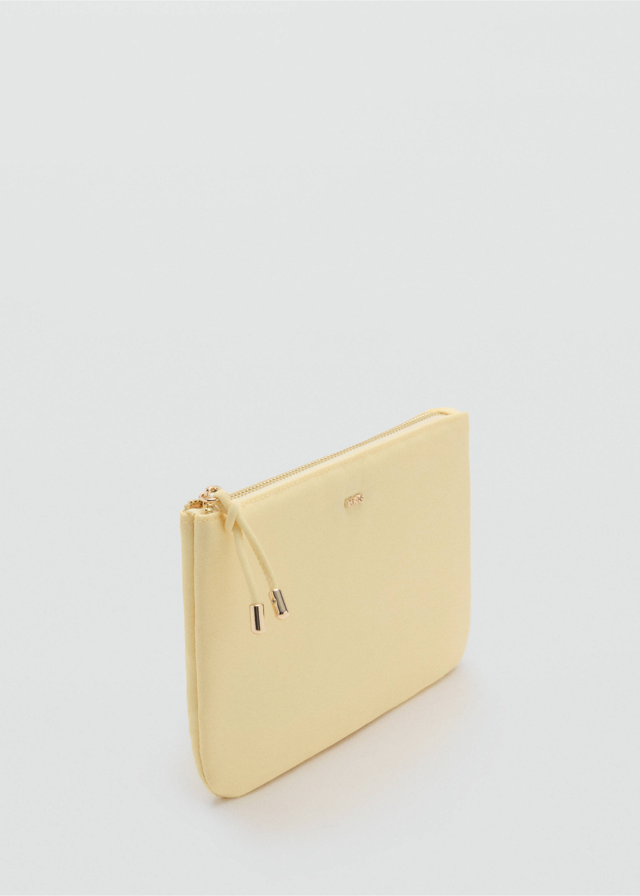 Nylon-Kosmetiktasche mit Reißverschluss - Mittlere Ansicht, Pastellgelb. Ref: 17051122-00.