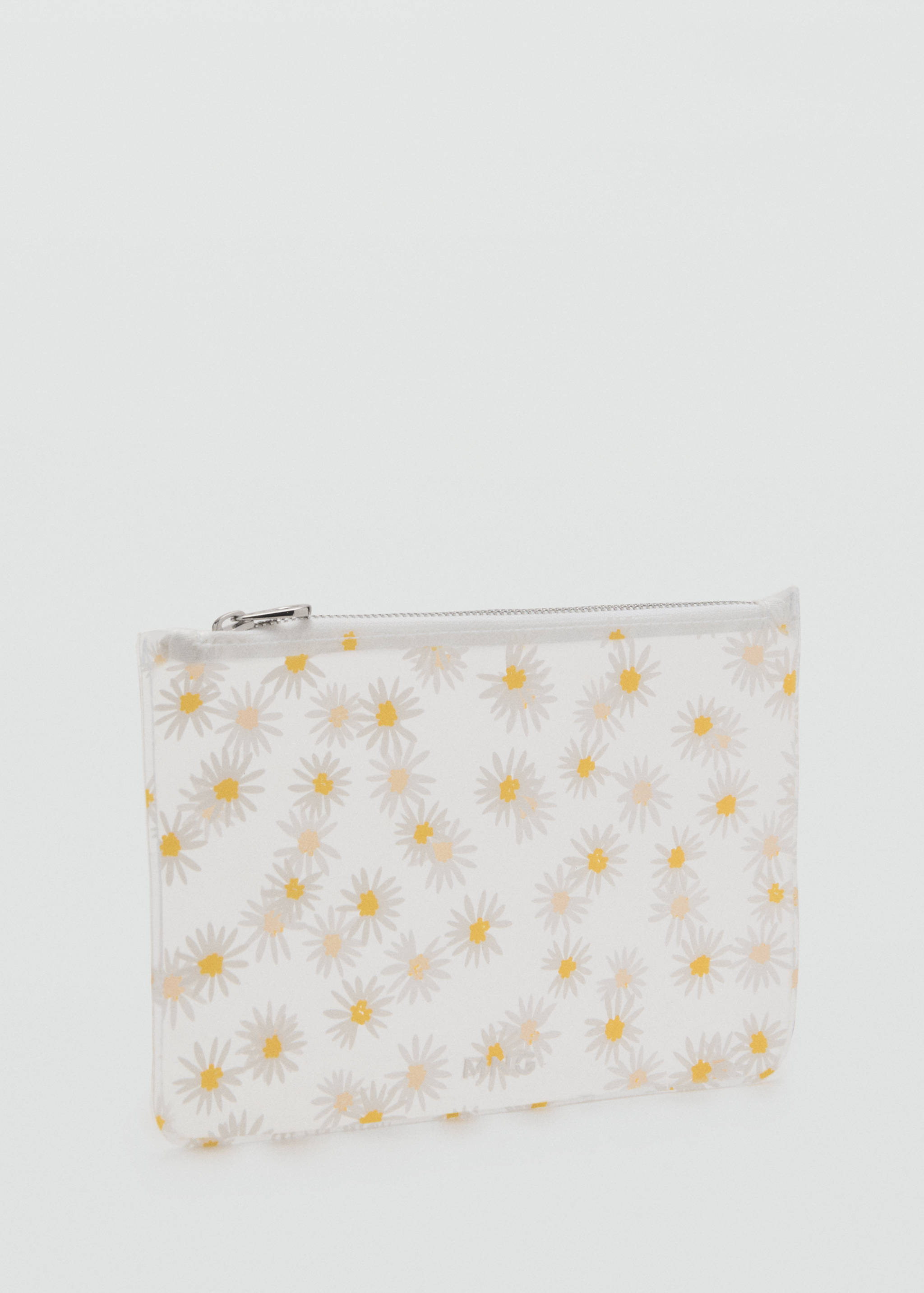 Mini vinyl flower toiletry bag - Medium plane