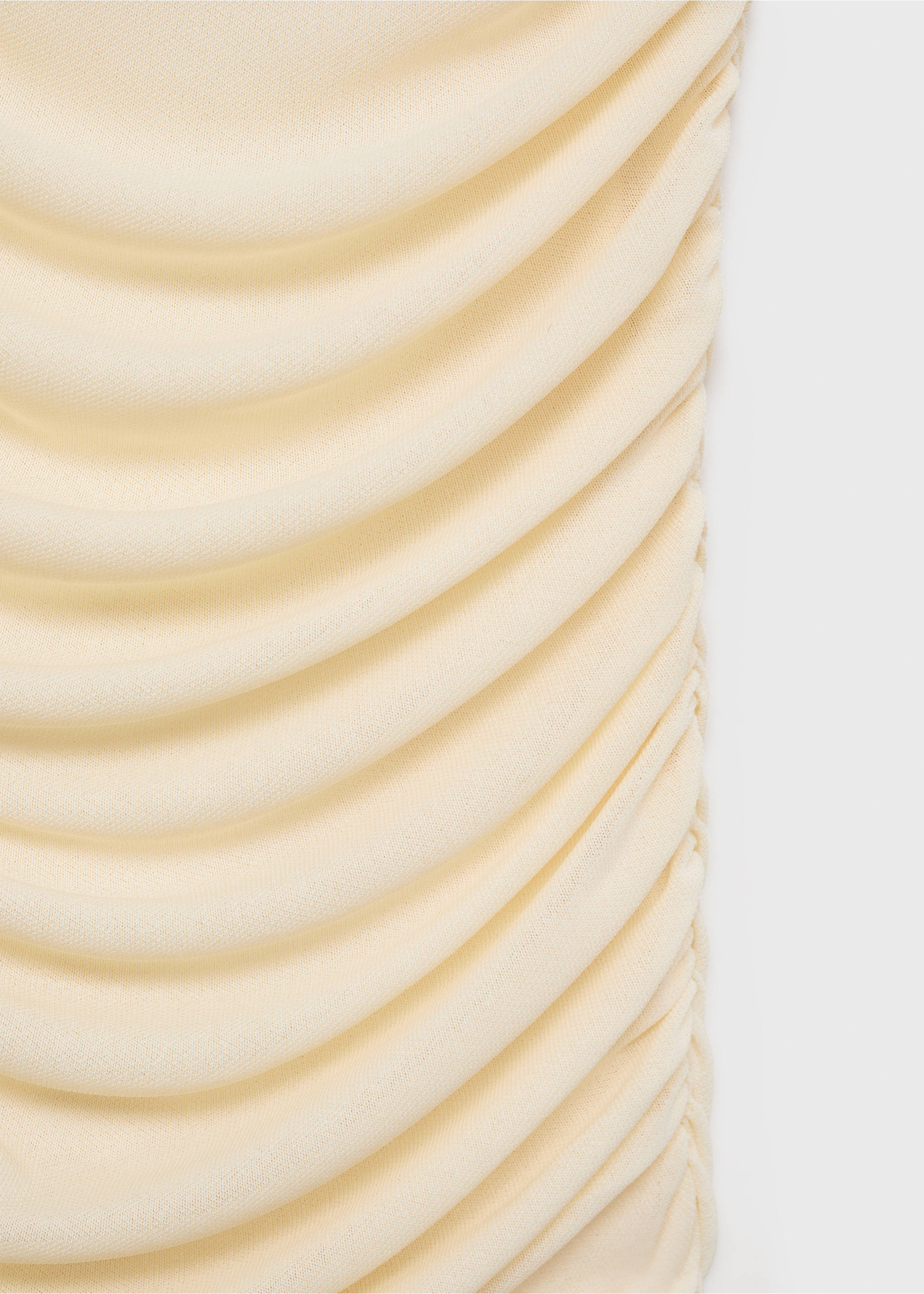 Long draped dress - Details of the article 8, Ecru. Ref: 17051125-00.