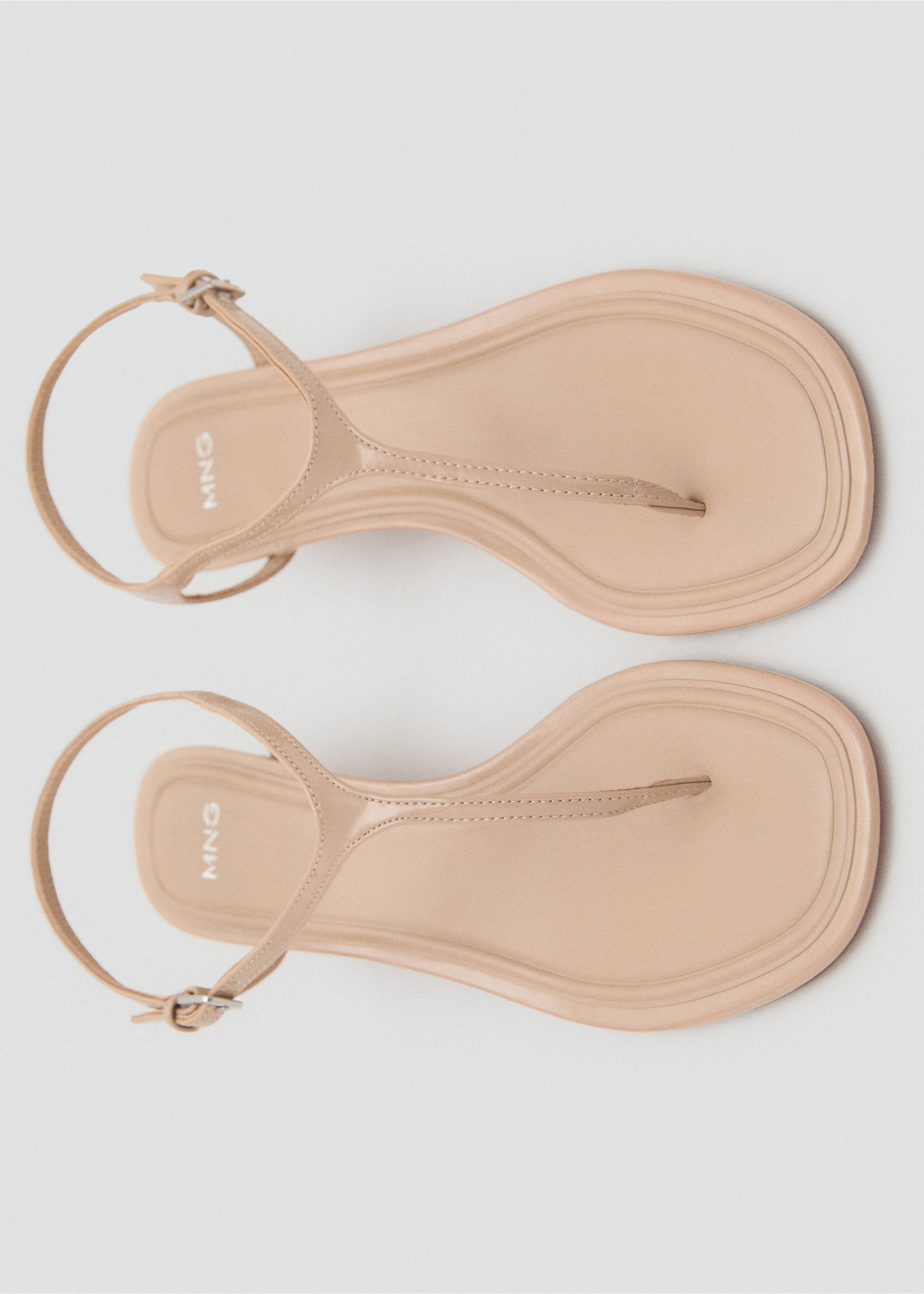Kitten heel sandals with straps - Details of the article 2, Medium Brown. Ref: 17051127-00.