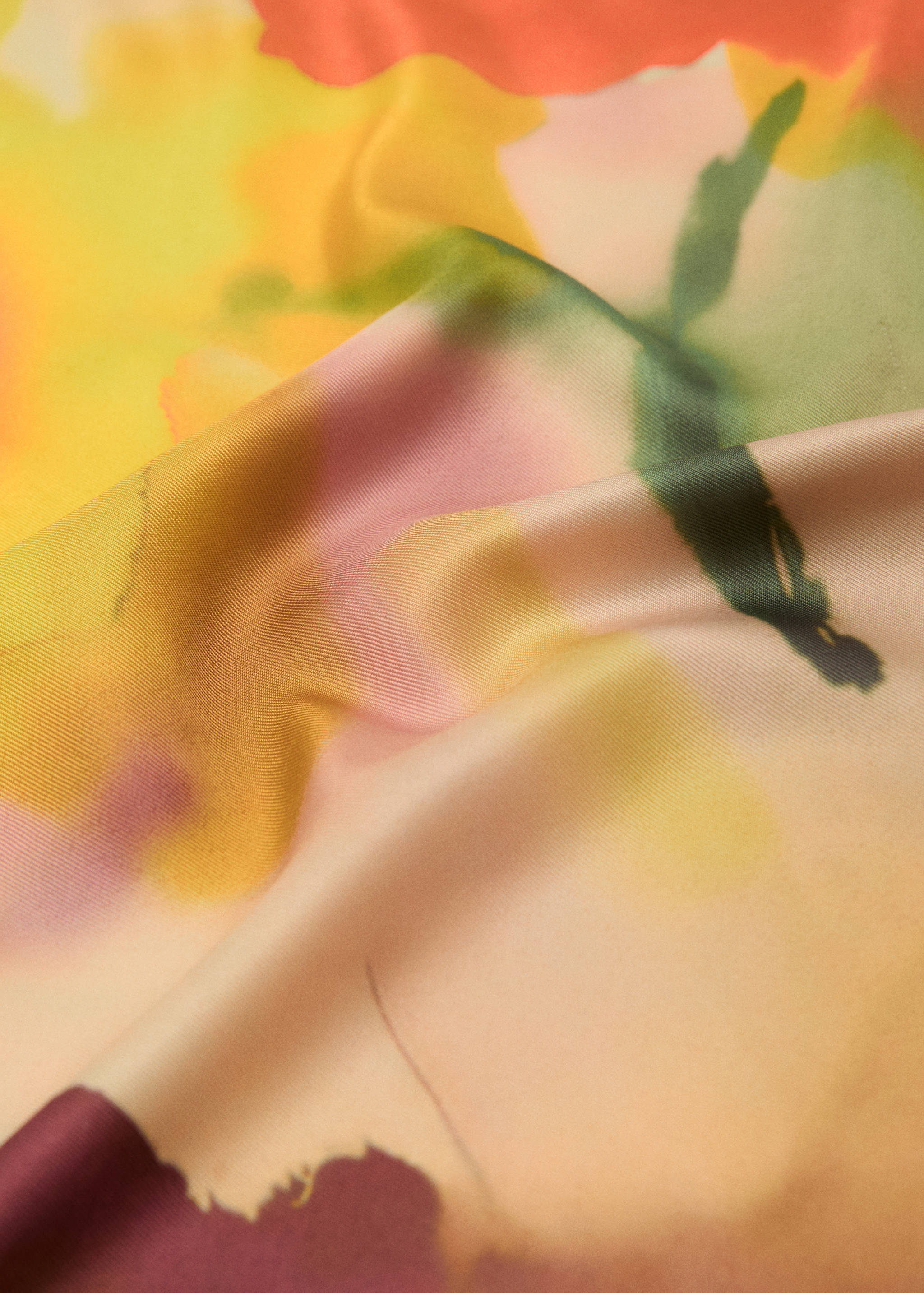 Sjaal met bloemenprint - Middenvlak