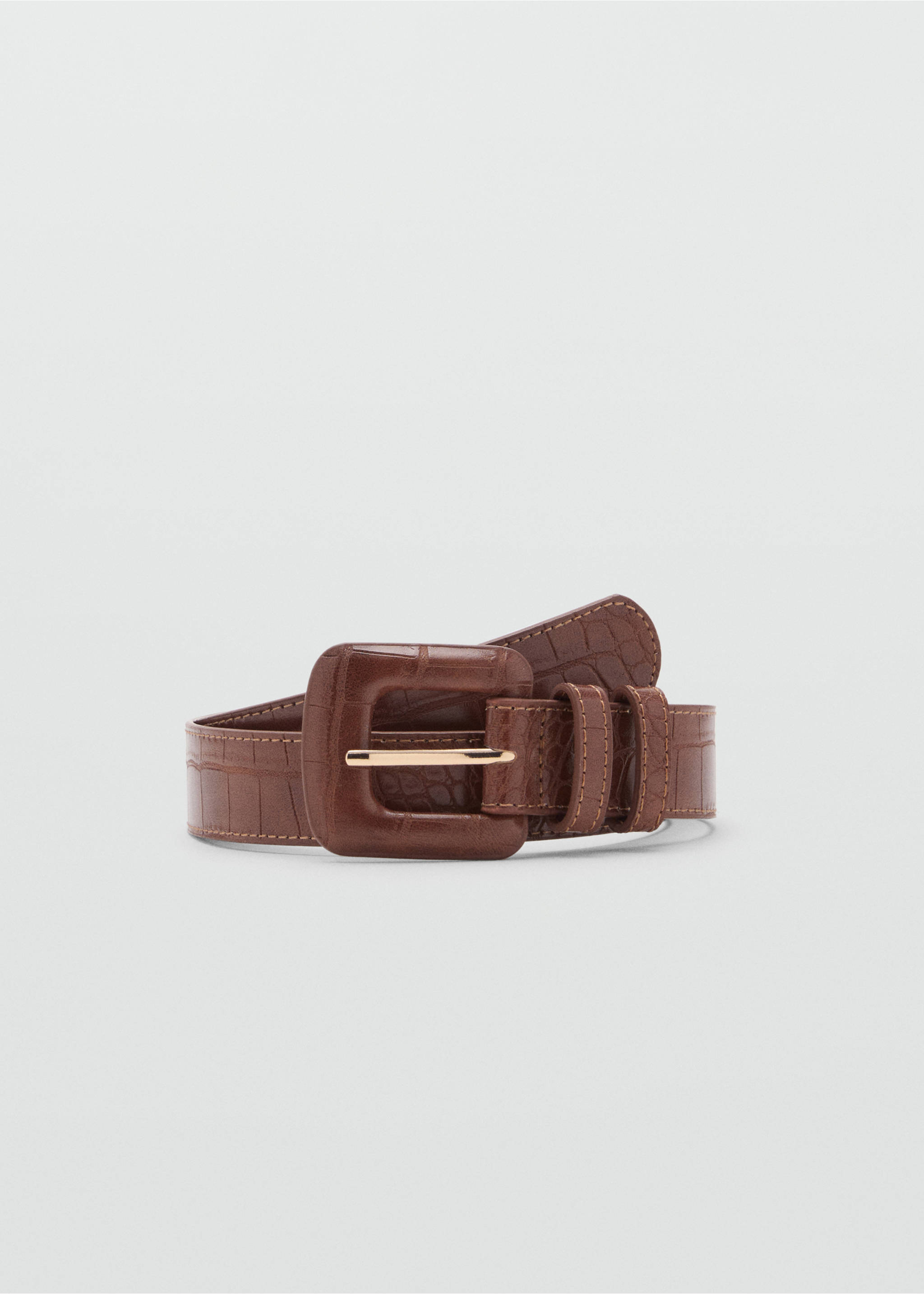 Ceinture effet croco - Article sans modèle, Marron. Ref: 17051131-00.