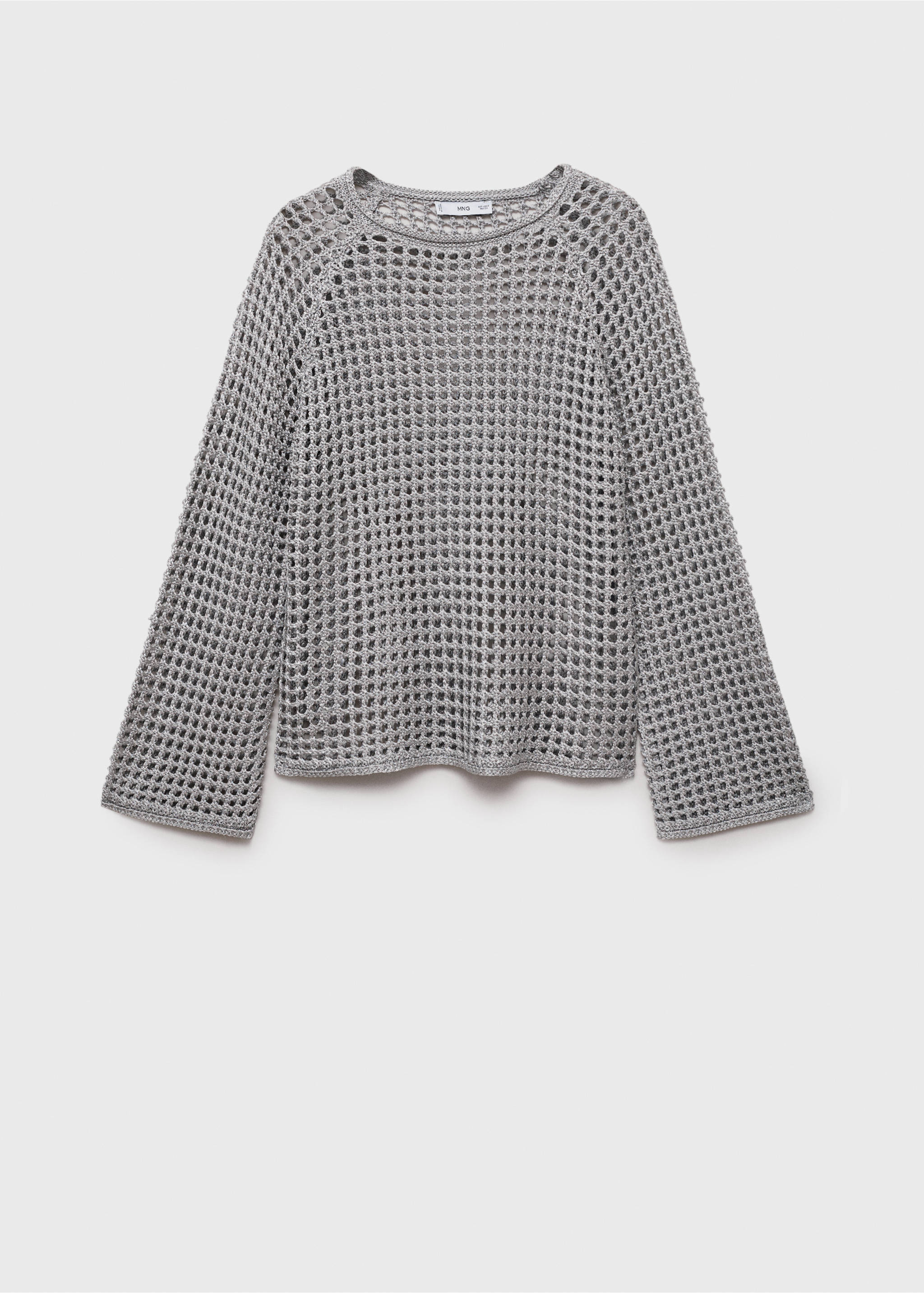 Crochet trui met lange mouwen - Artikel zonder model, Zilver. Ref: 17051135-00.