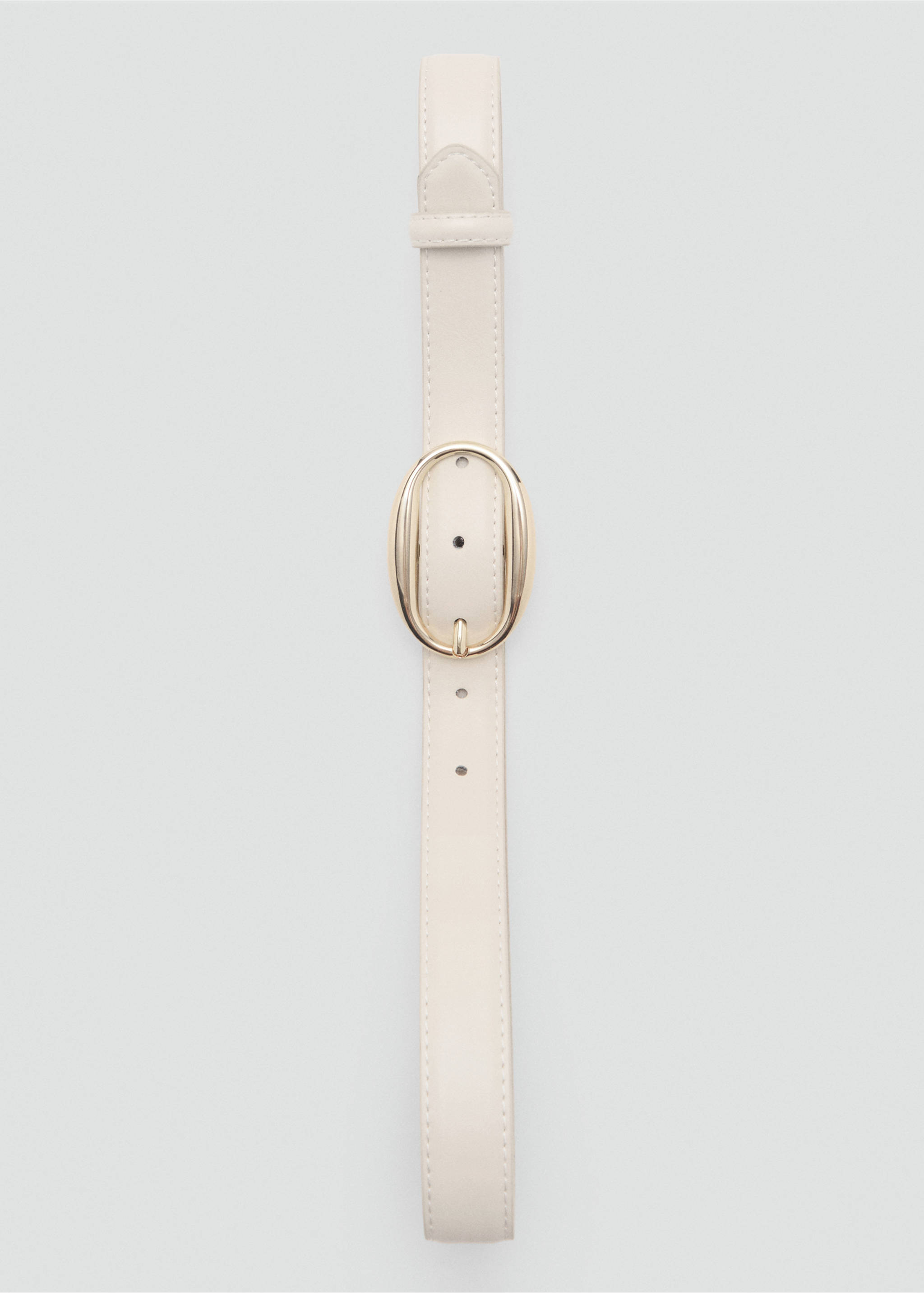 Ceinture boucle ovale - Détail de l'article 2, Écru. Ref: 17051136-00.