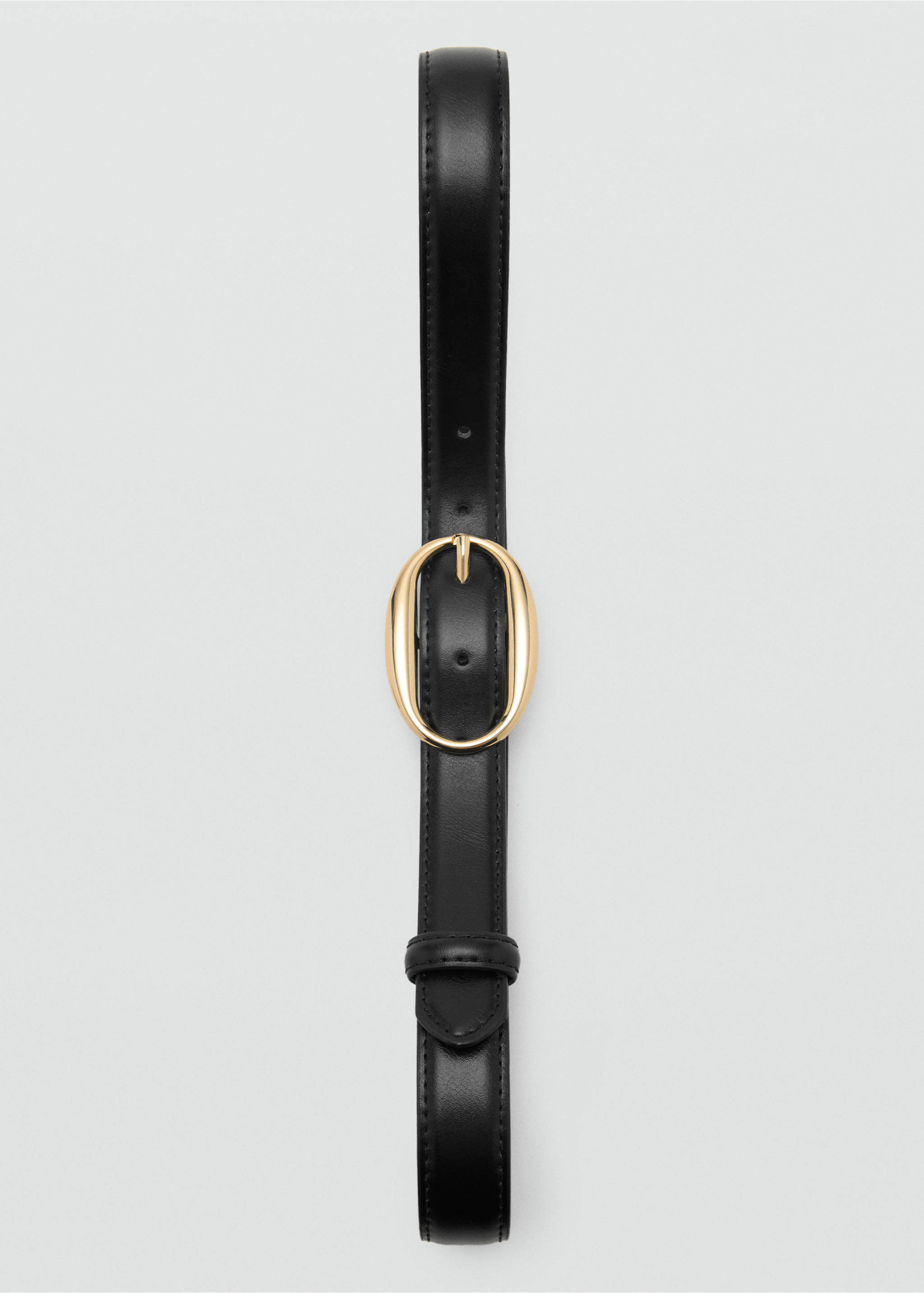 Cinto com fivela oval - Pormenor do artigo 2, Preto. Ref: 17051136-00.