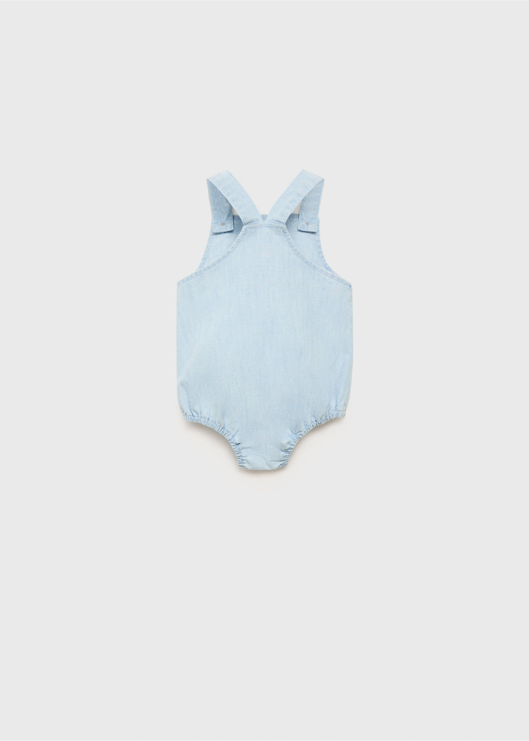 Short denim romper - Reverse of the article, Light Blue. Ref: 17051141-00.