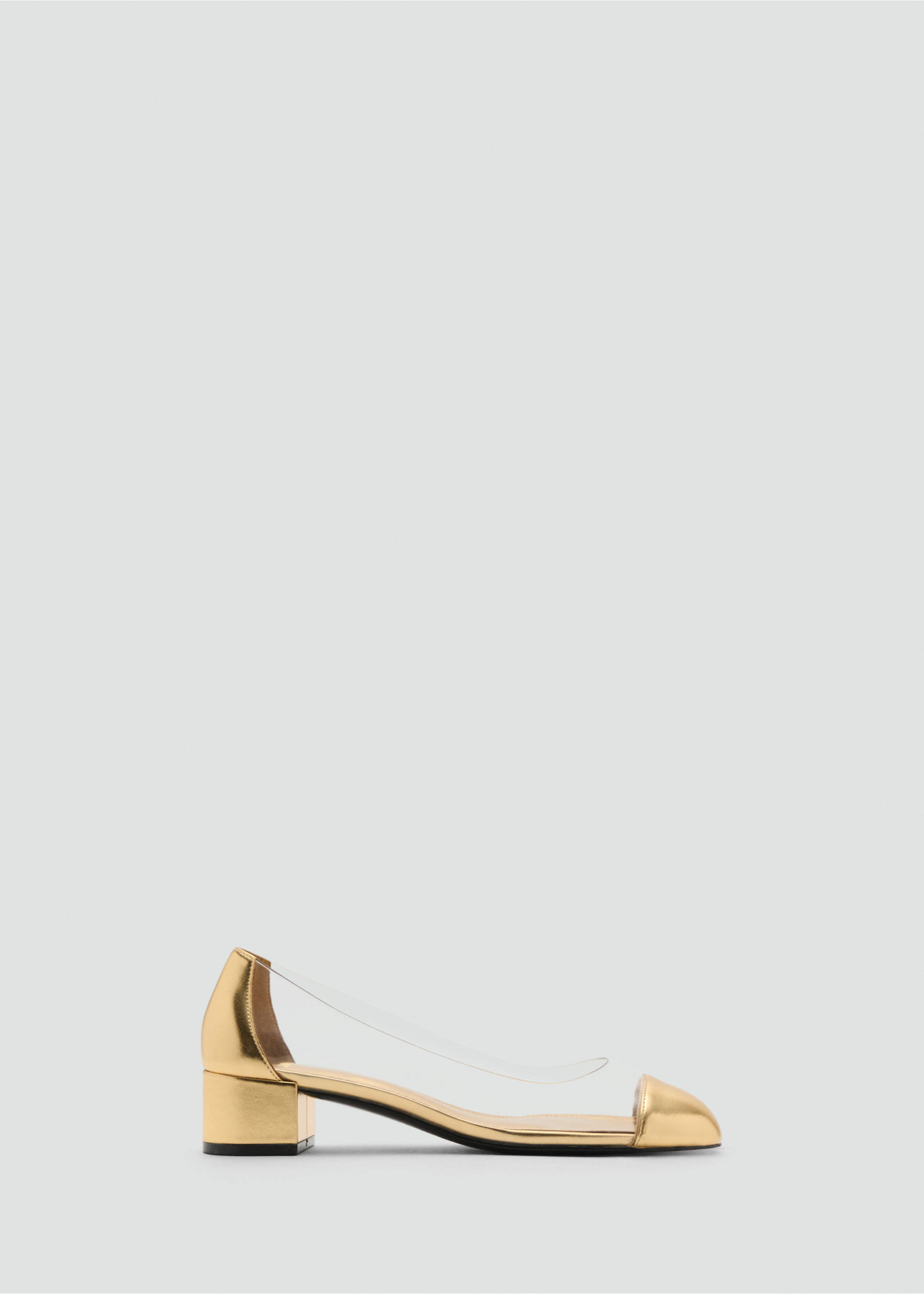 Combined vinyl heeled shoes - Article without model, Gold. Ref: 17051144-00.