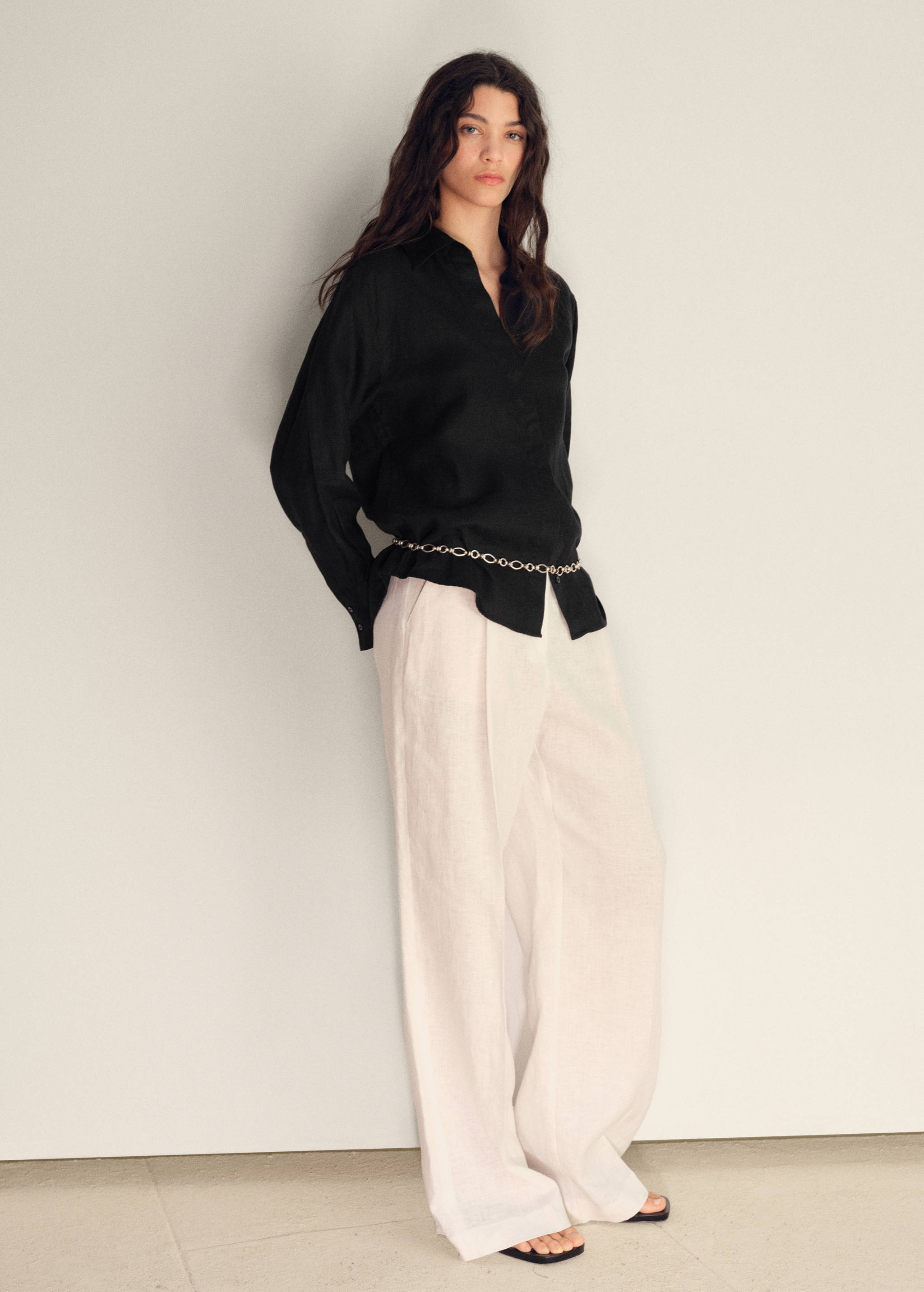 Oversized-Leinenhemd - Allgemeine Ansicht
