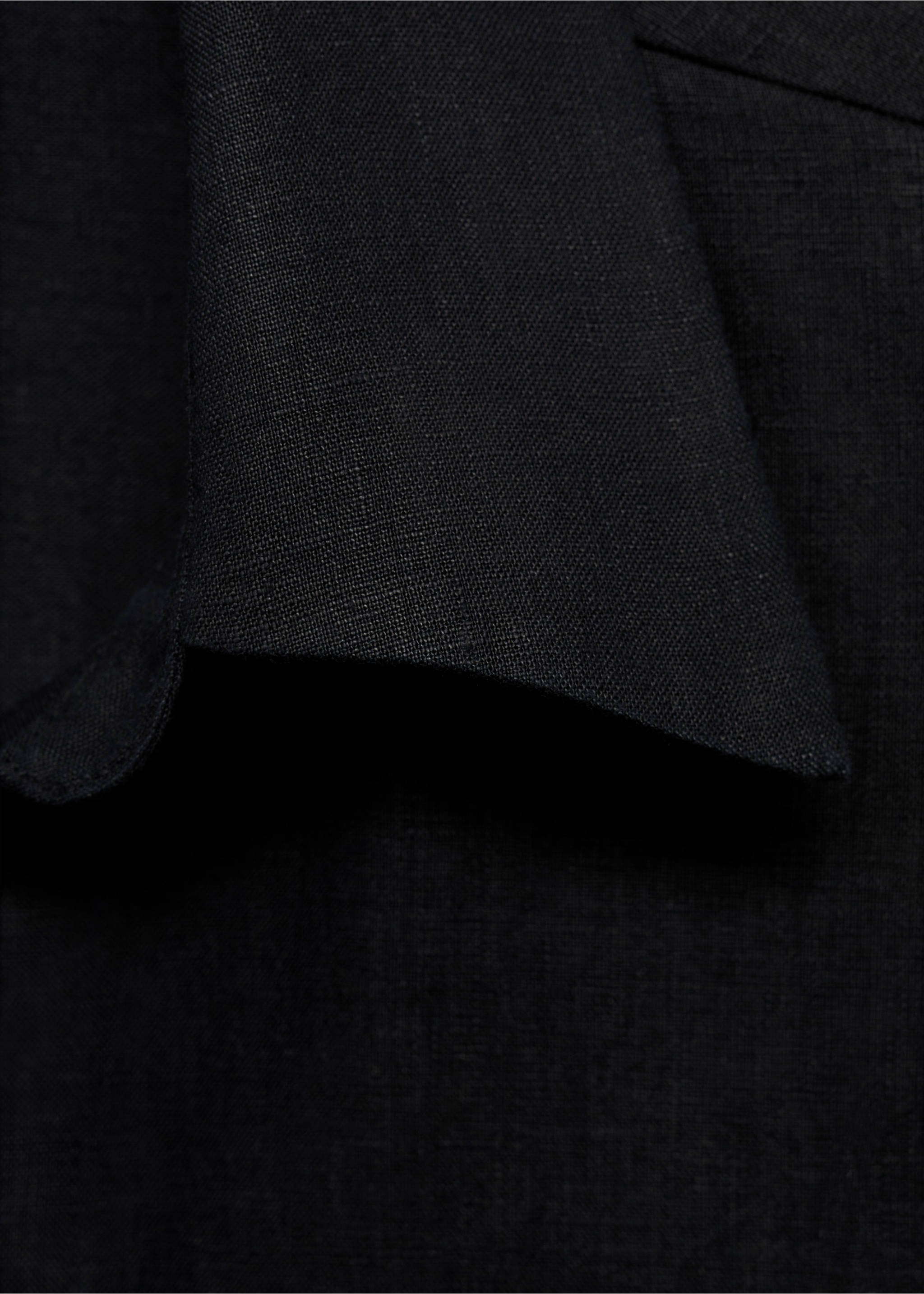 Oversized-Leinenhemd - Detail des Artikels 8, Schwarz. Ref: 17051145-00.