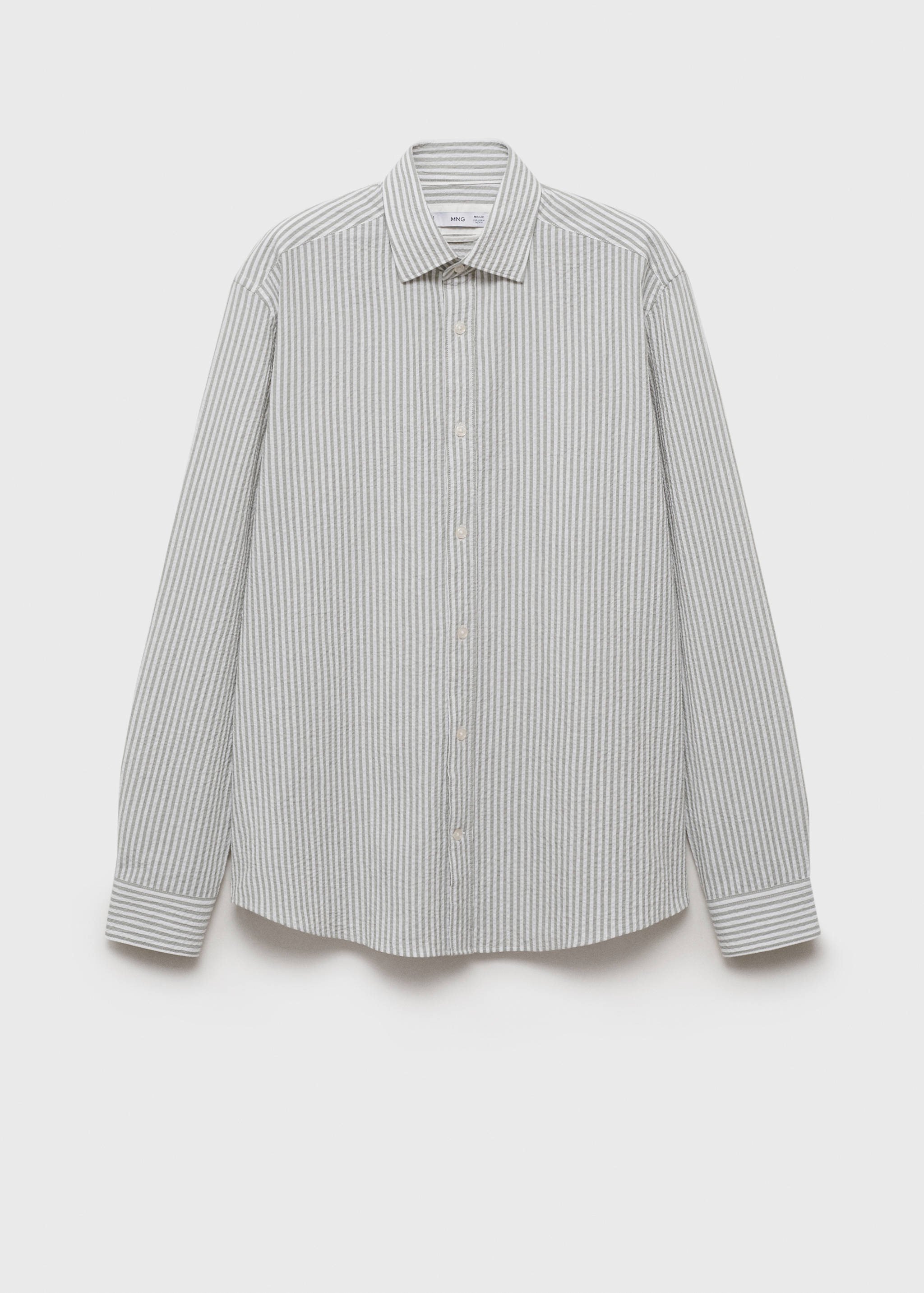 Regular-fit stripe-textured shirt - Article without model