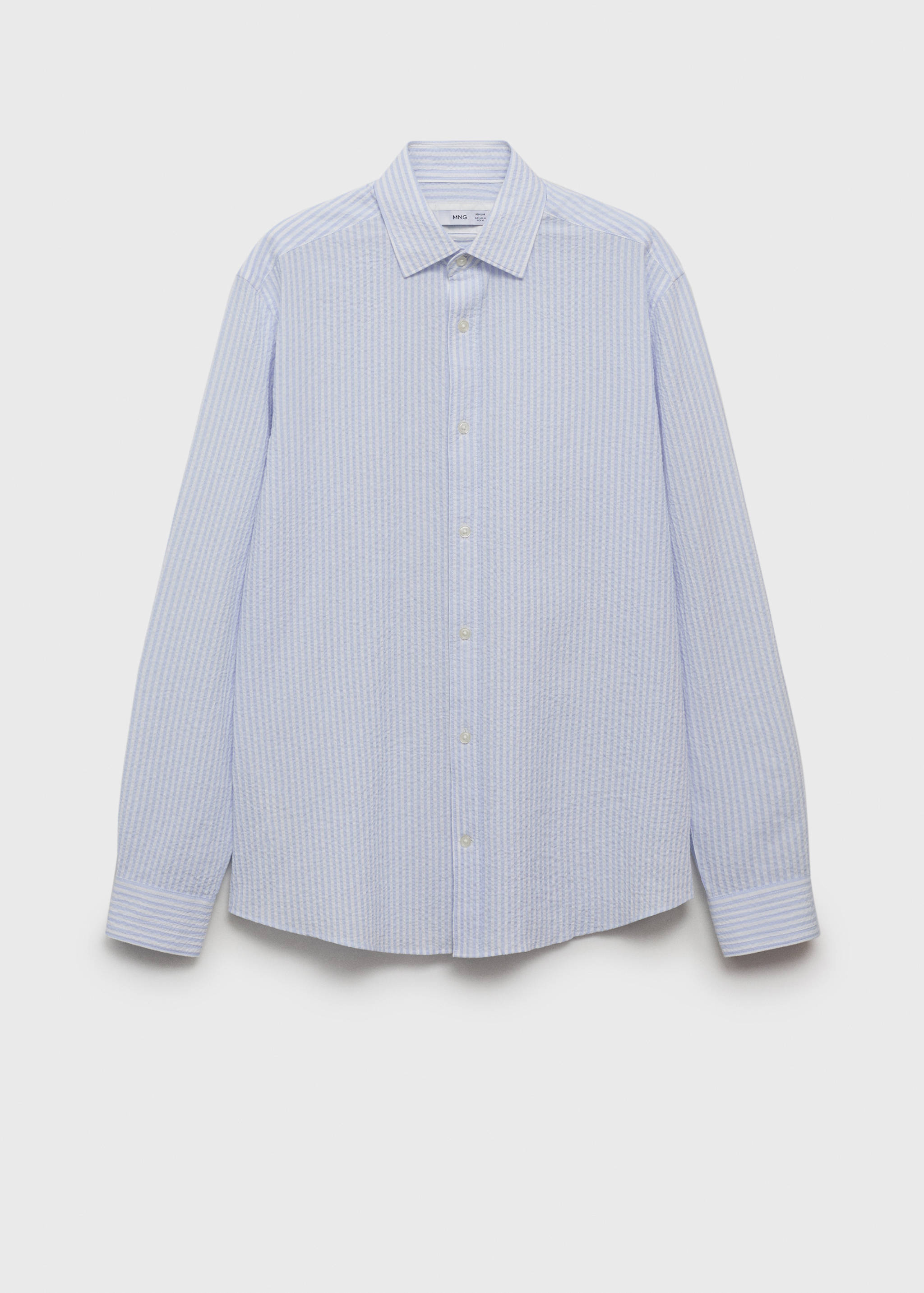 Regular-fit stripe-textured shirt - Article without model