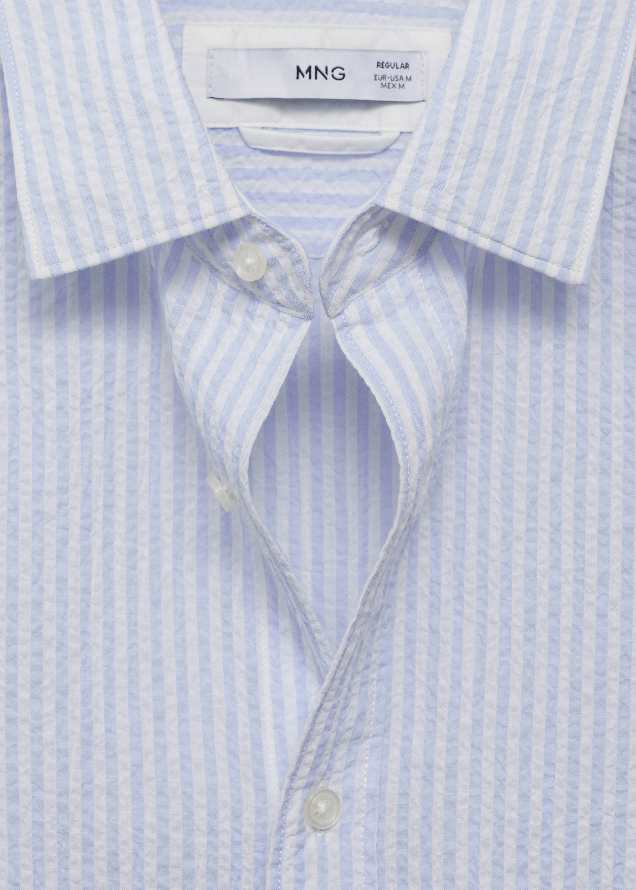 Regular-fit stripe-textured shirt - Details of the article 8