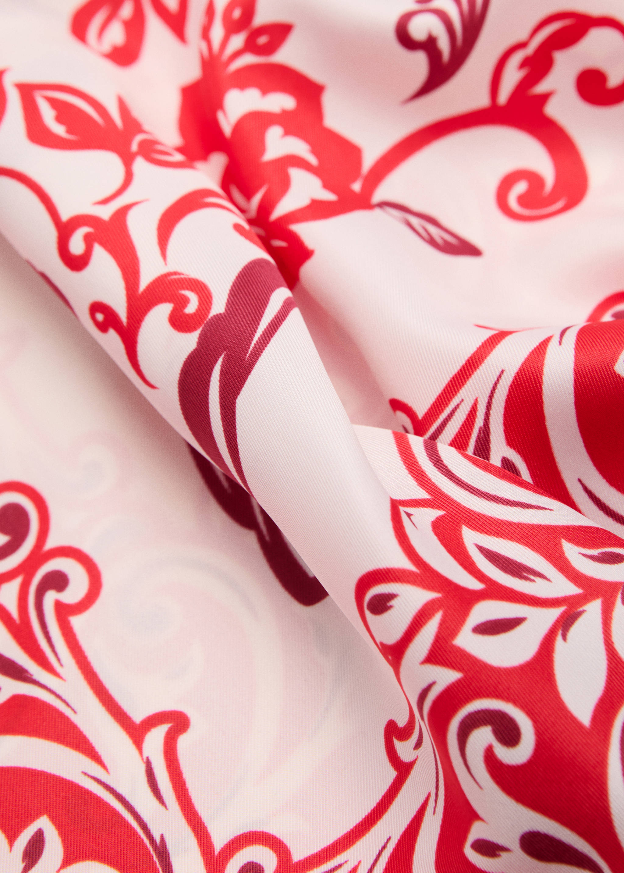 Flowers printed scarf - Medium plane