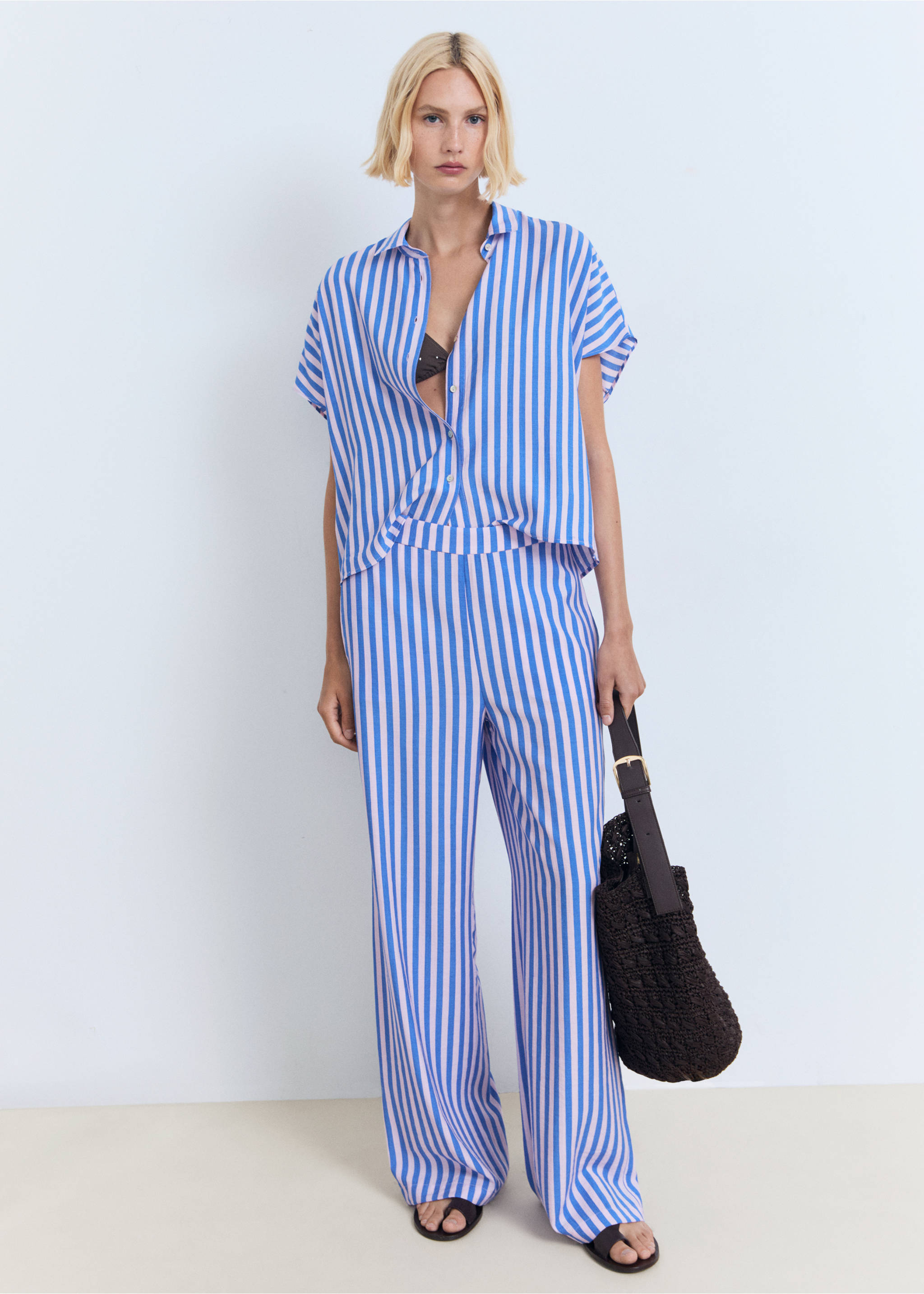 Short sleeve striped shirt - General plane, Blue. Ref: 17051154-00.