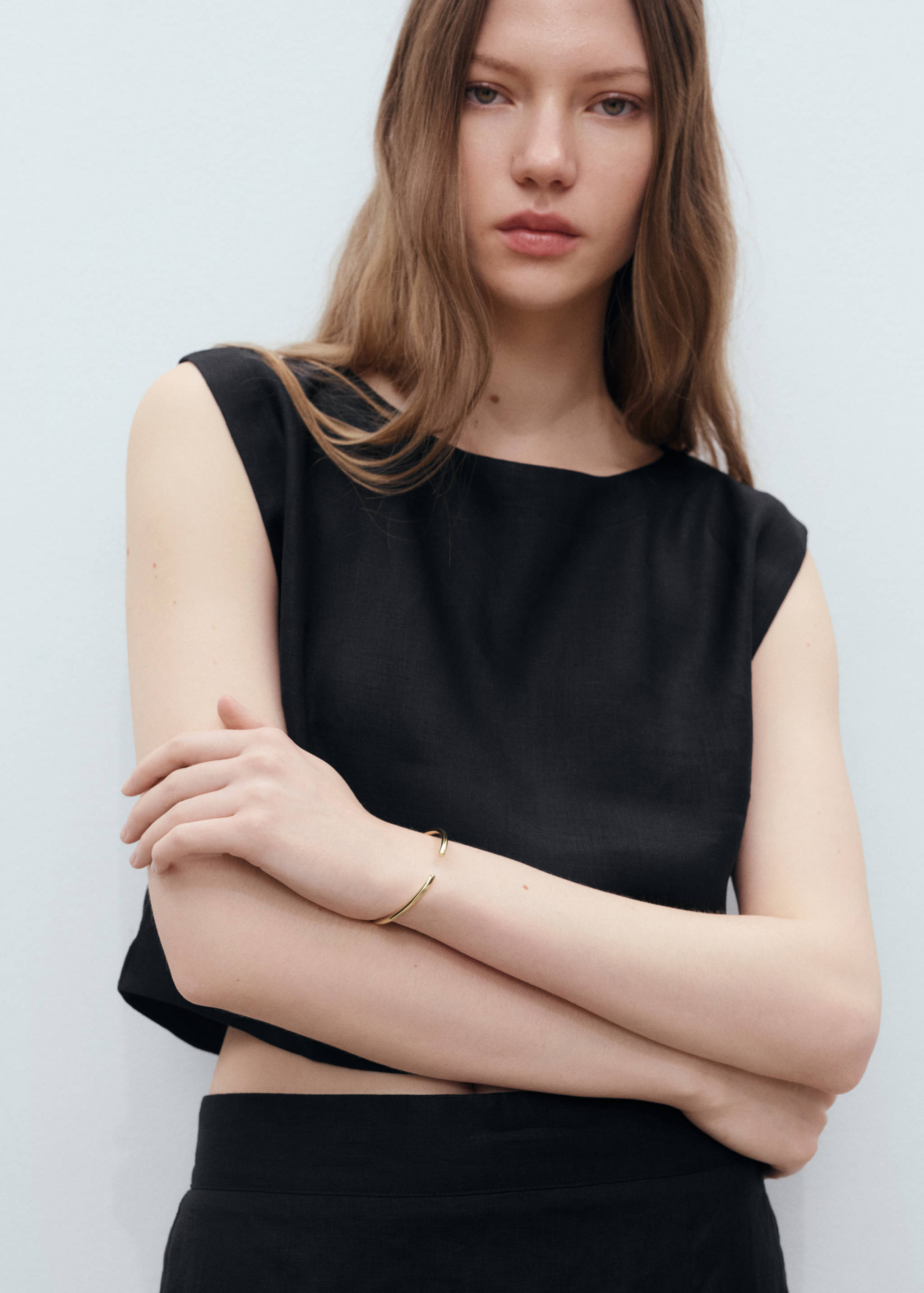 Top crop lino - Plano medio