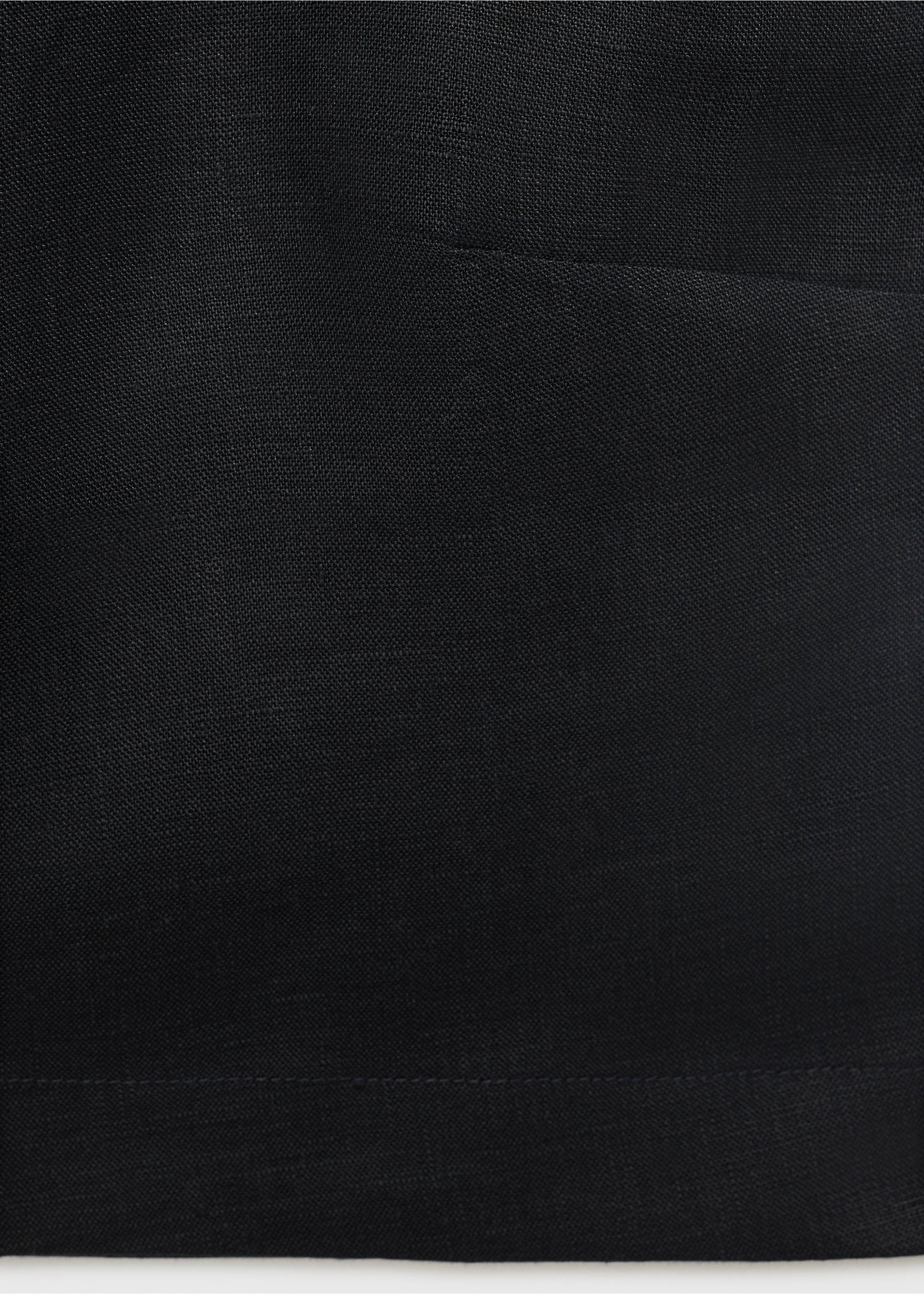 Top cropped de linho - Pormenor do artigo 0, Preto. Ref: 17051157-00.