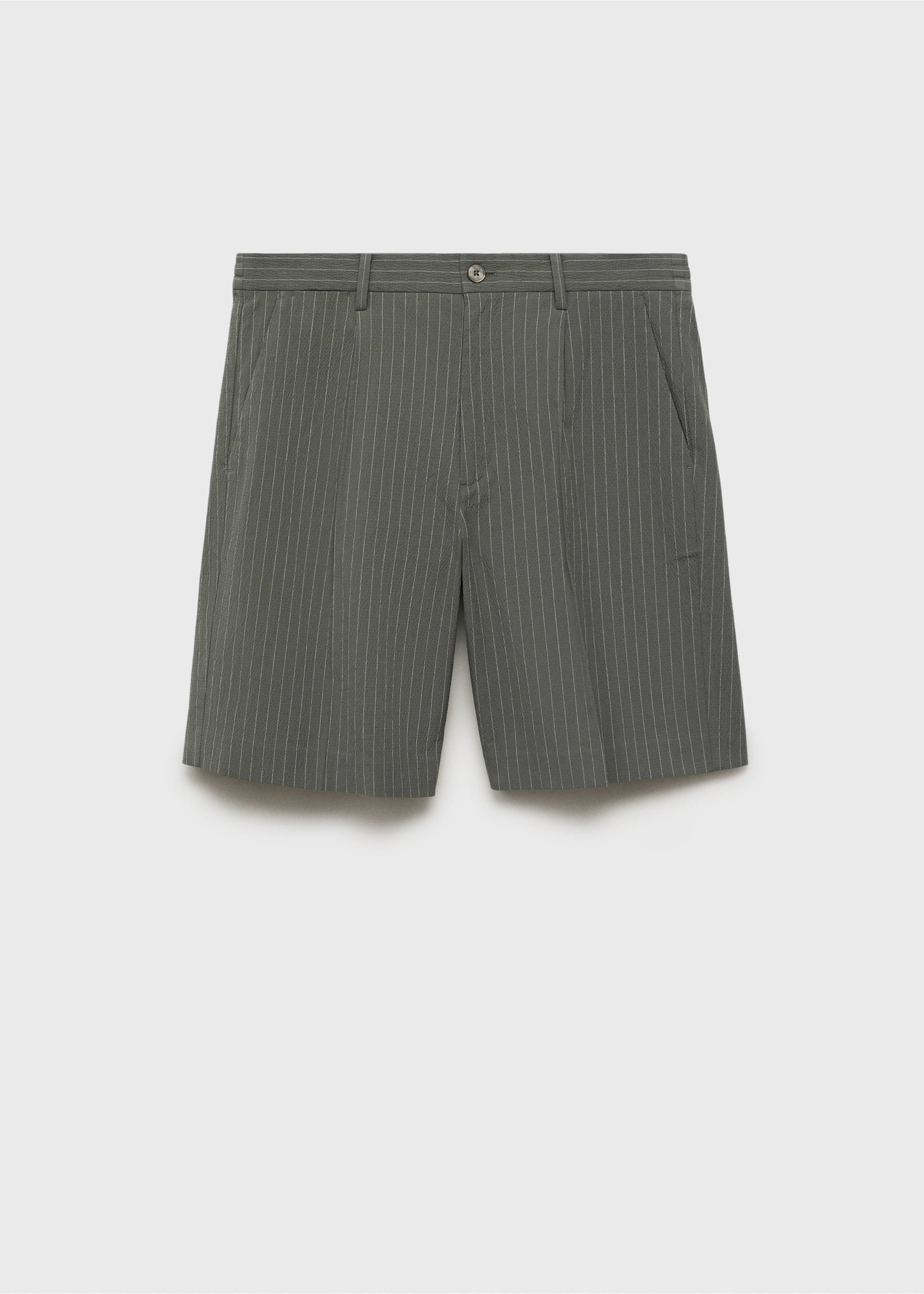 Slim-fit chino cotton bermuda shorts - Article without model, Grey. Ref: 17051162-00.