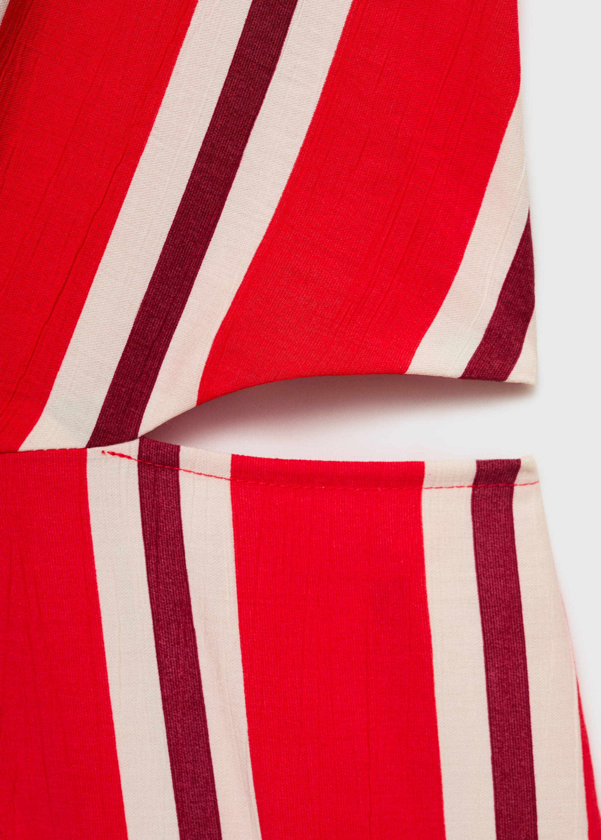 Striped jumpsuit with cut-out - Details of the article 0