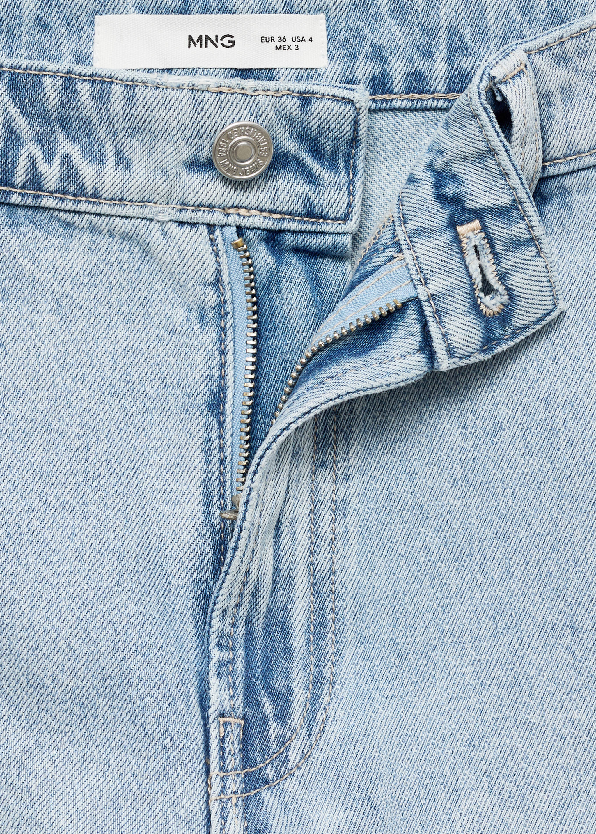 Straight-fit mid-rise denim jorts - Details of the article 8