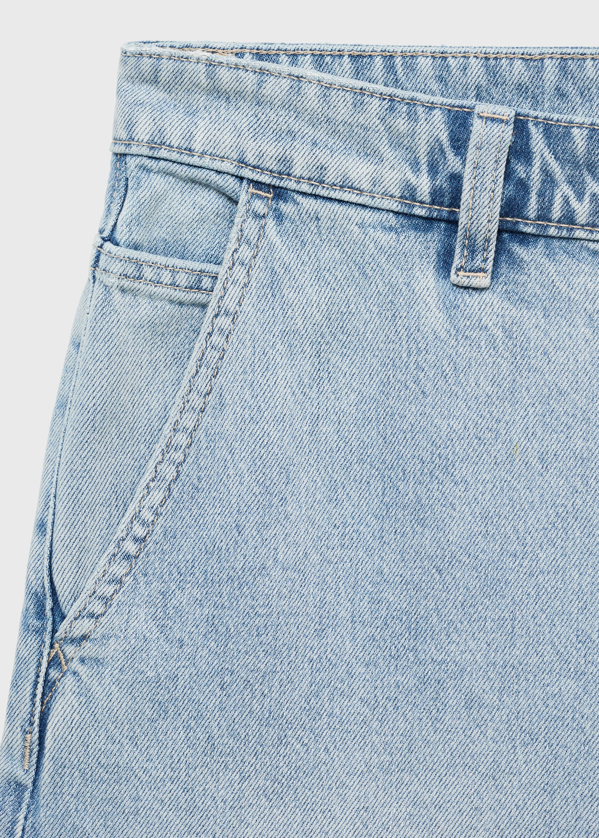 Straight-fit mid-rise denim jorts - Details of the article 0
