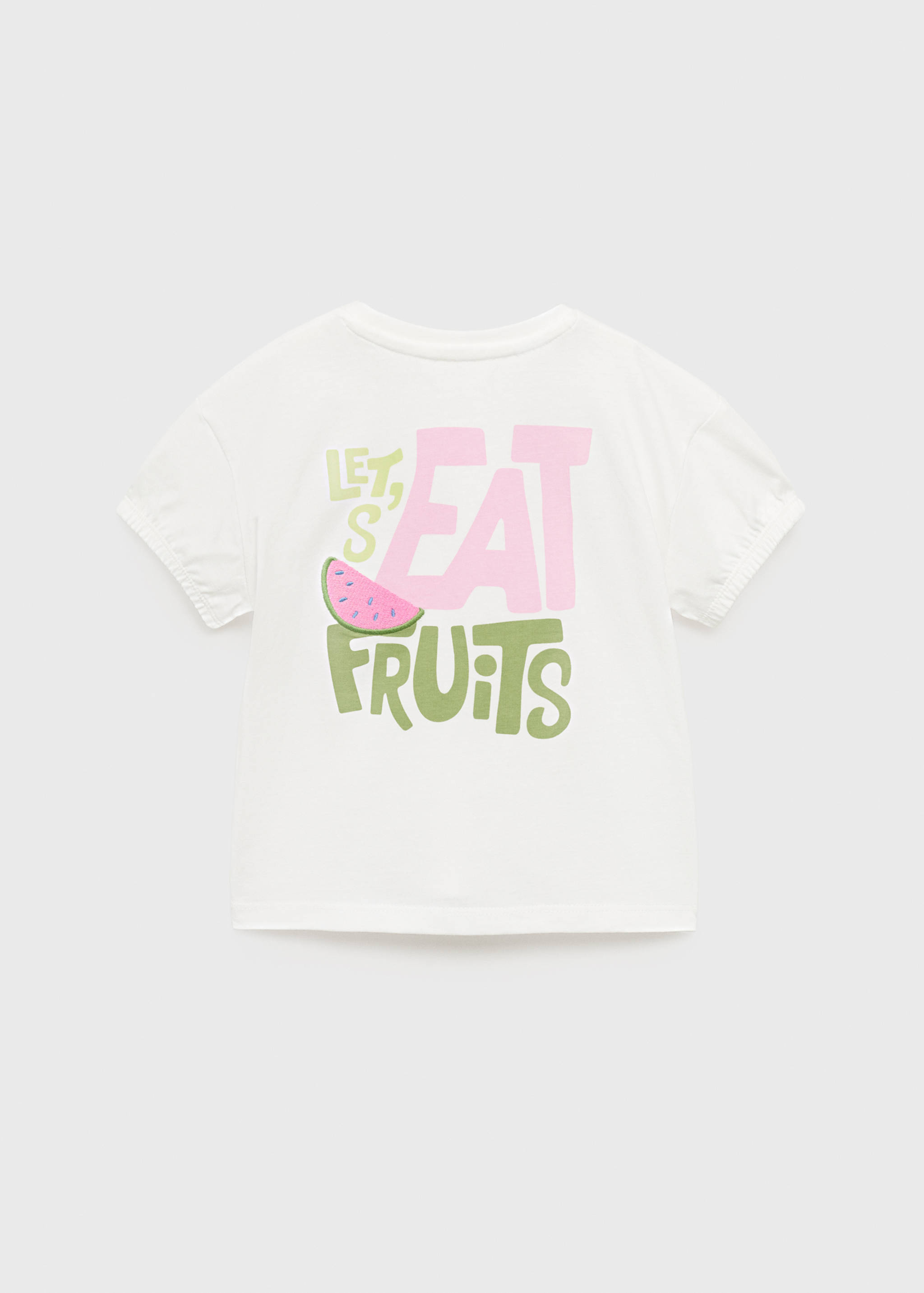 Embroidered printed T-shirt - Reverse of the article