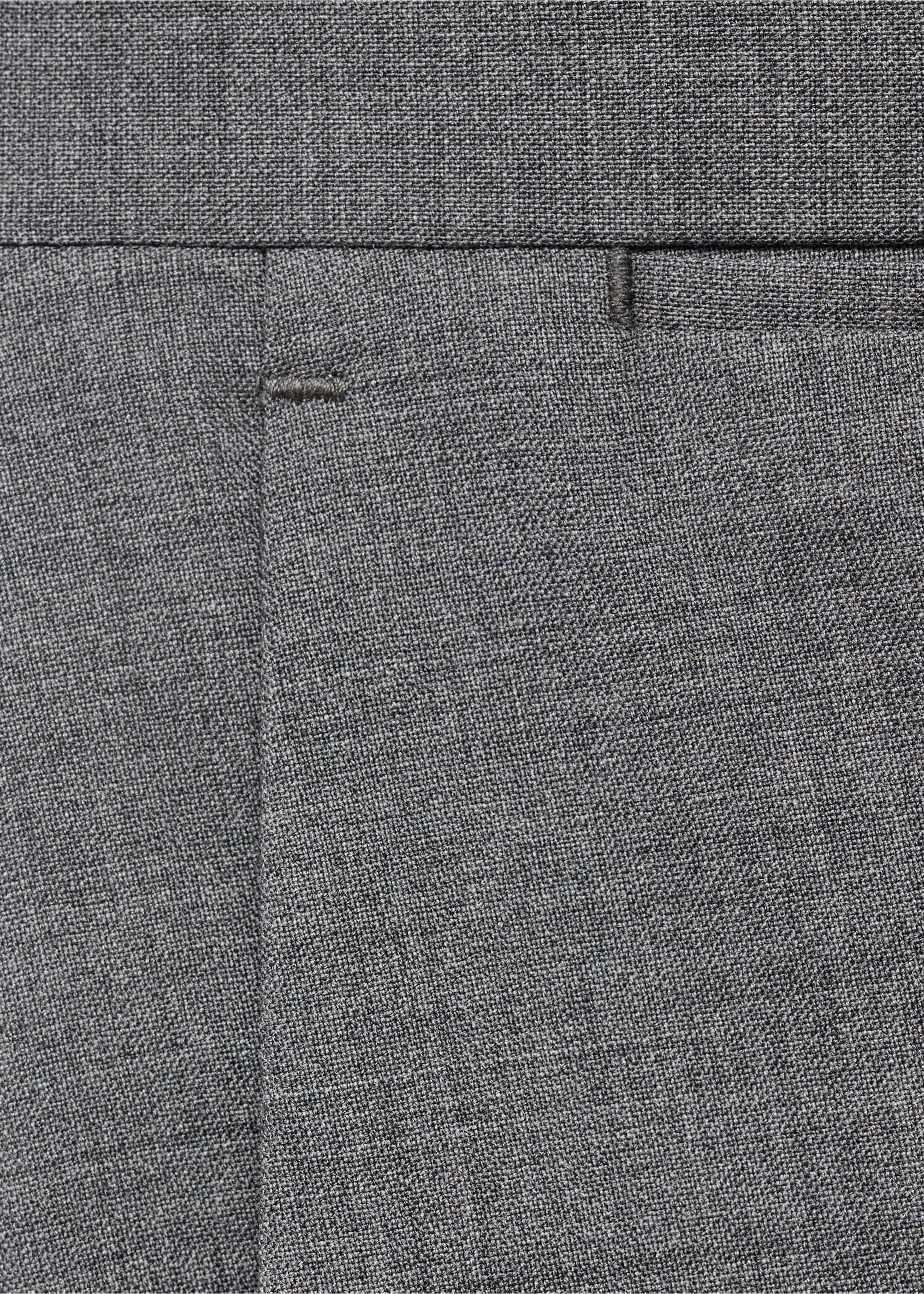 Turin 100% virgin wool suit trousers - Details of the article 0, Grey. Ref: 17051183-00.