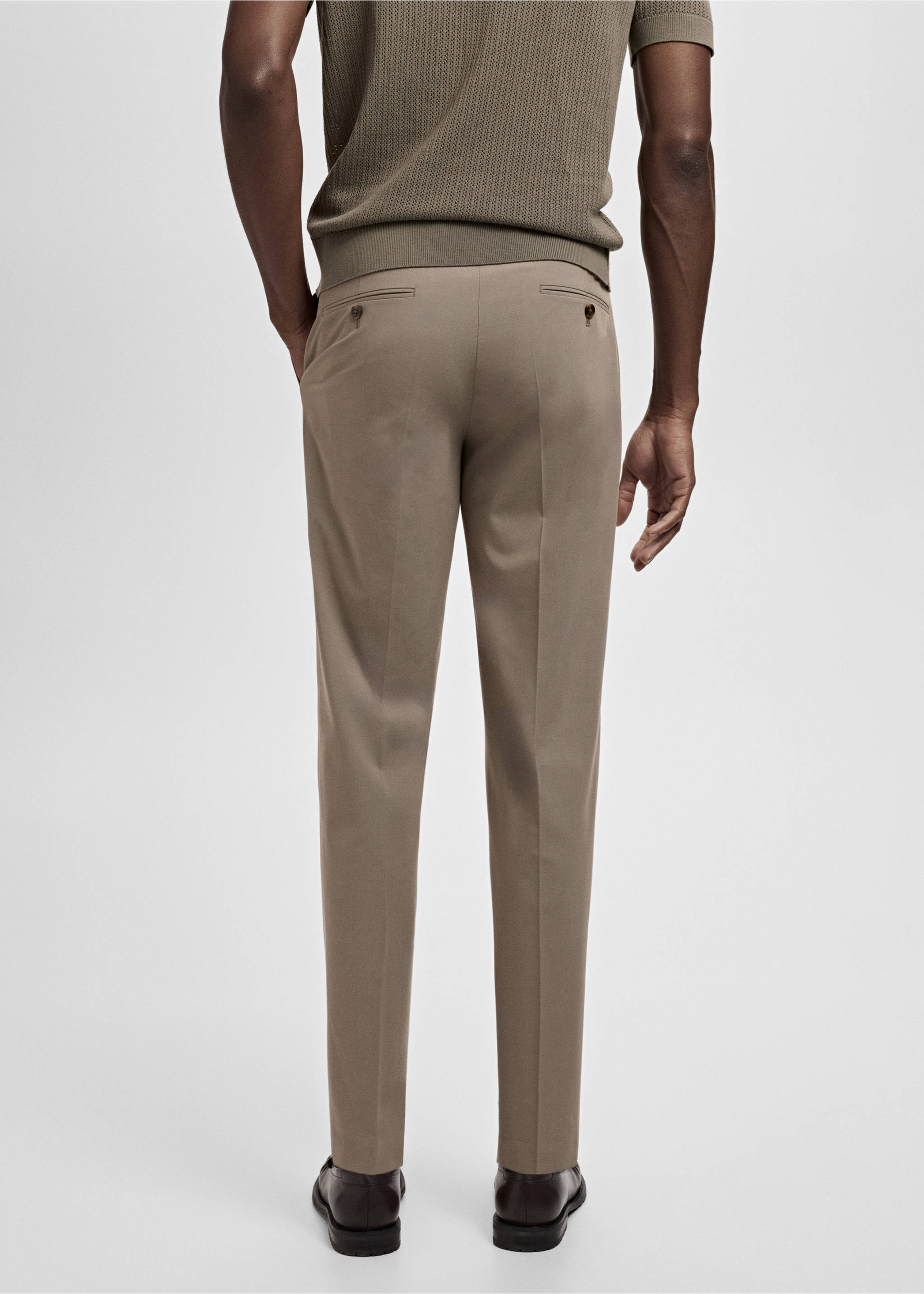 Pantalons vestit Milan slim fit - Revers de l'article, Gris visó. Ref: 17051184-00.
