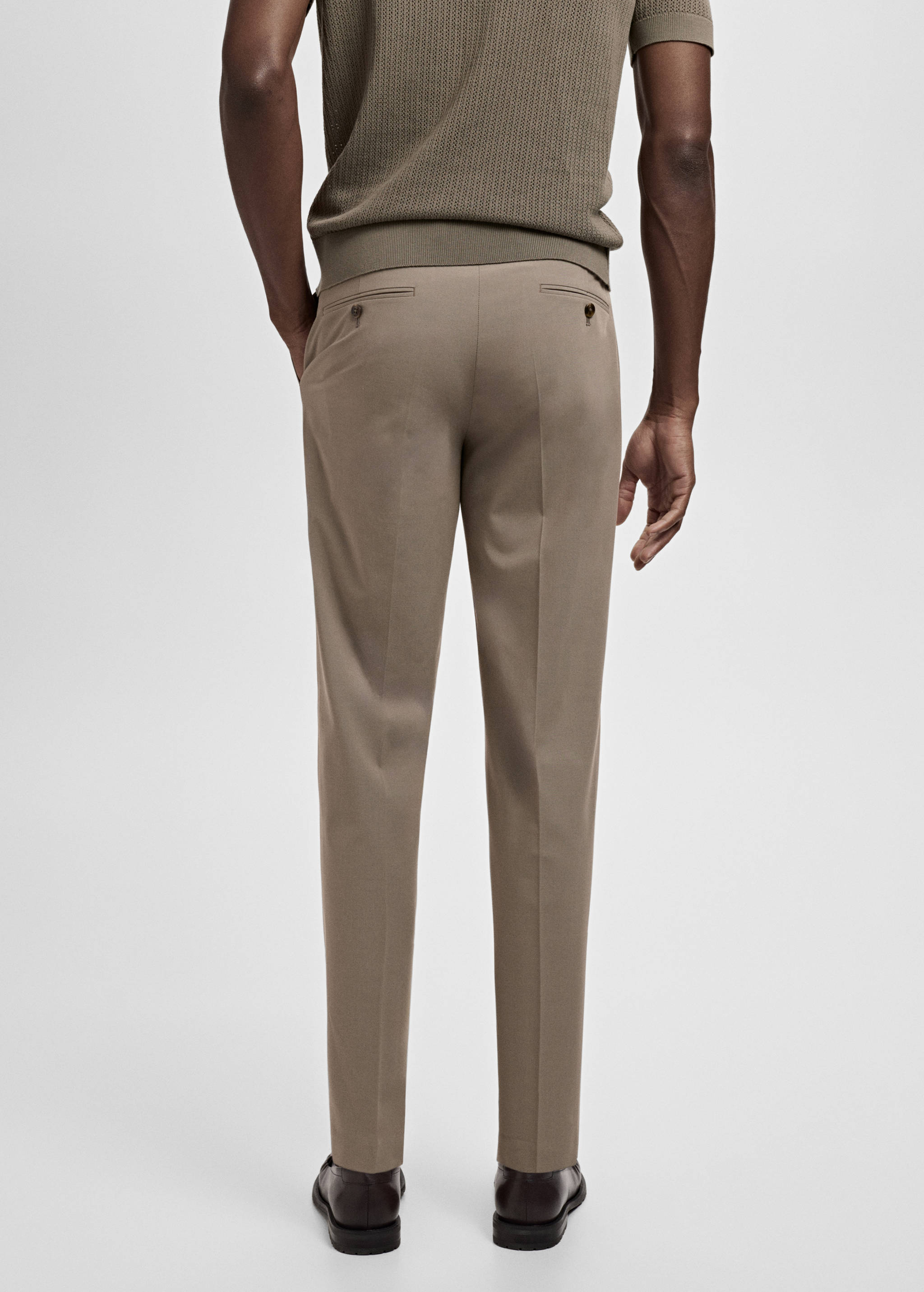 Milan slim-fit suit trousers - Reverse of the article