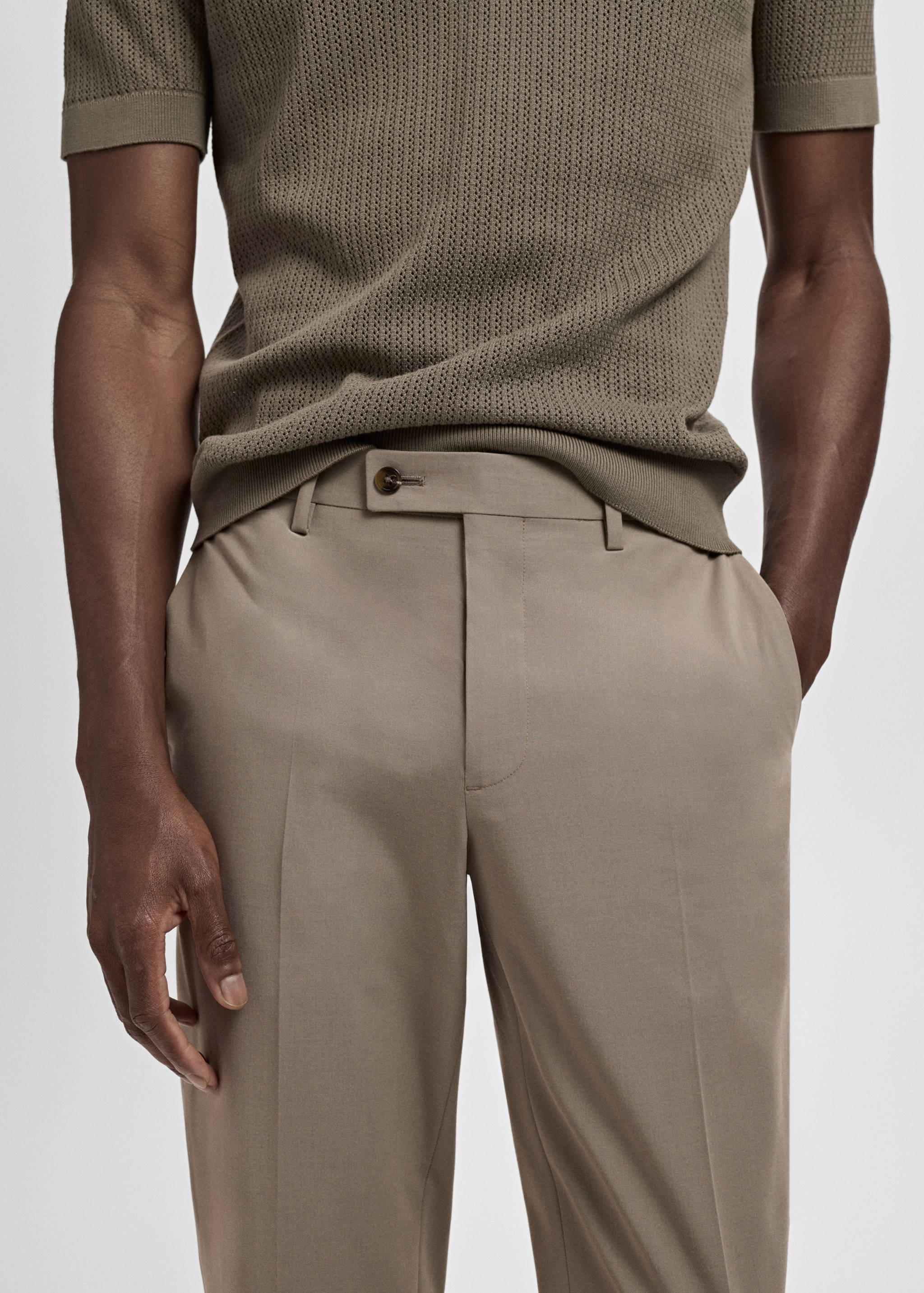 Milan slim-fit suit trousers - Details of the article 1