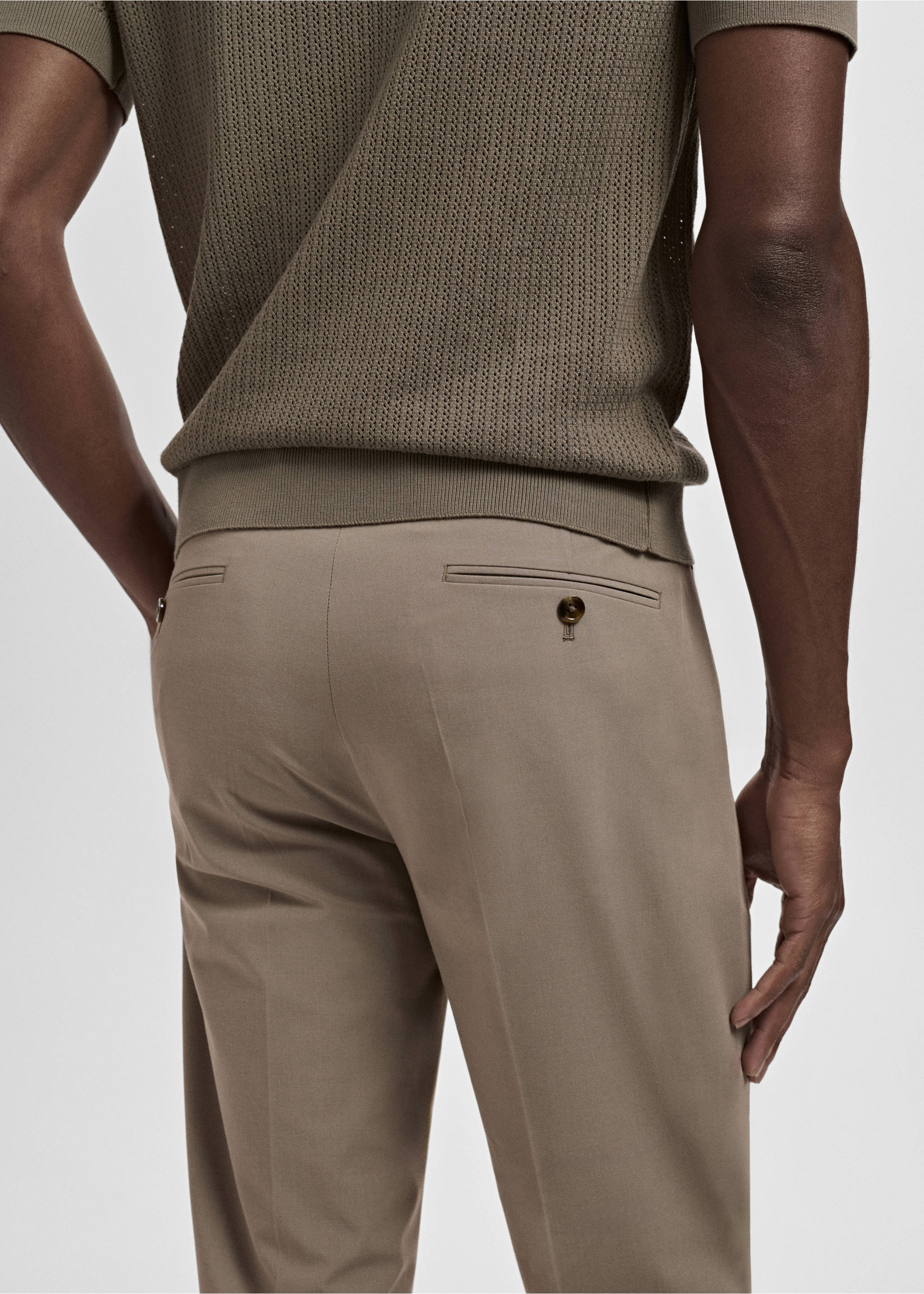 Pantalons vestit Milan slim fit - Detall de l'article 3, Gris visó. Ref: 17051184-00.