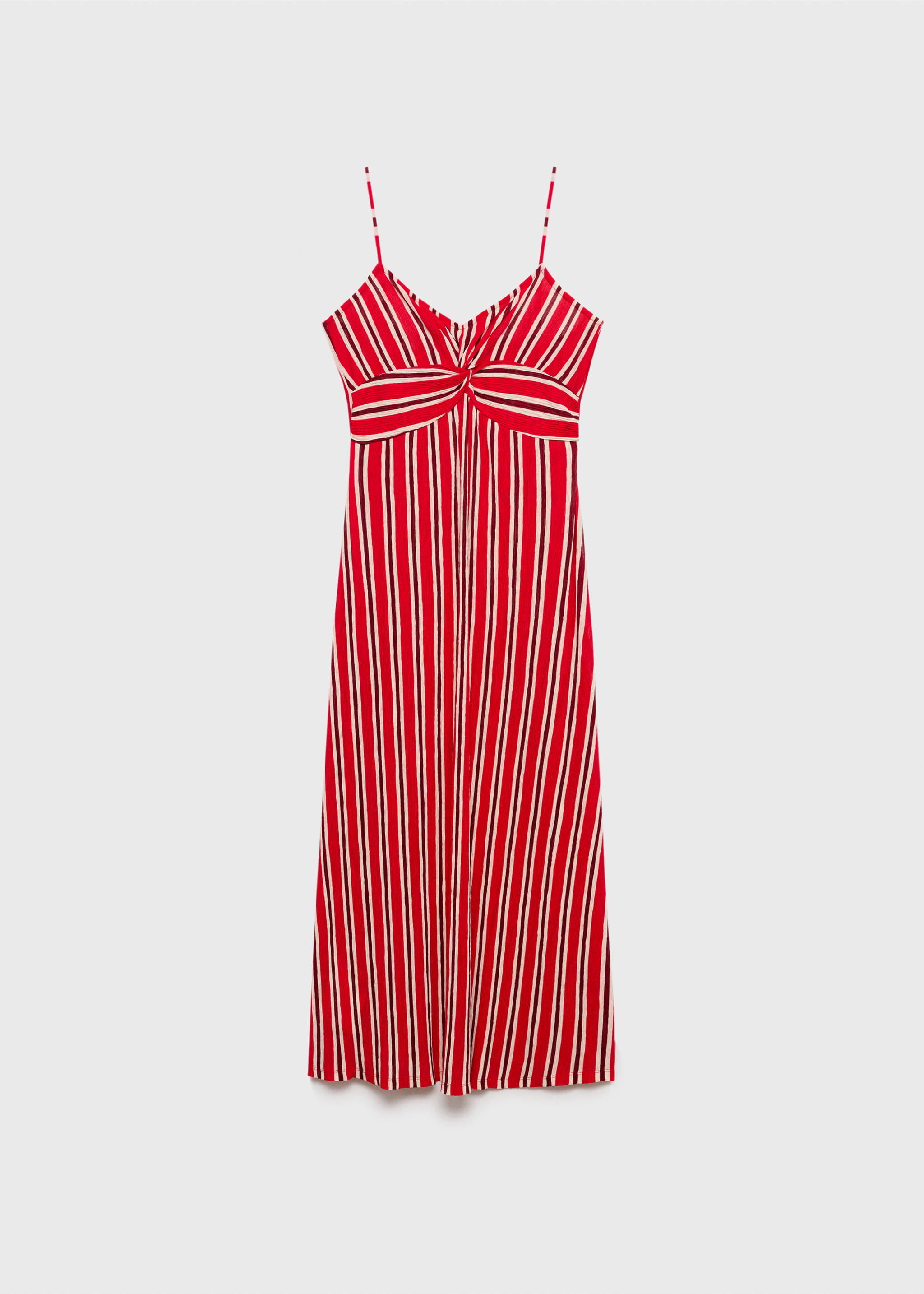 Vestit frunzit ratlles - Article sense model, Vermell. Ref: 17051185-00.
