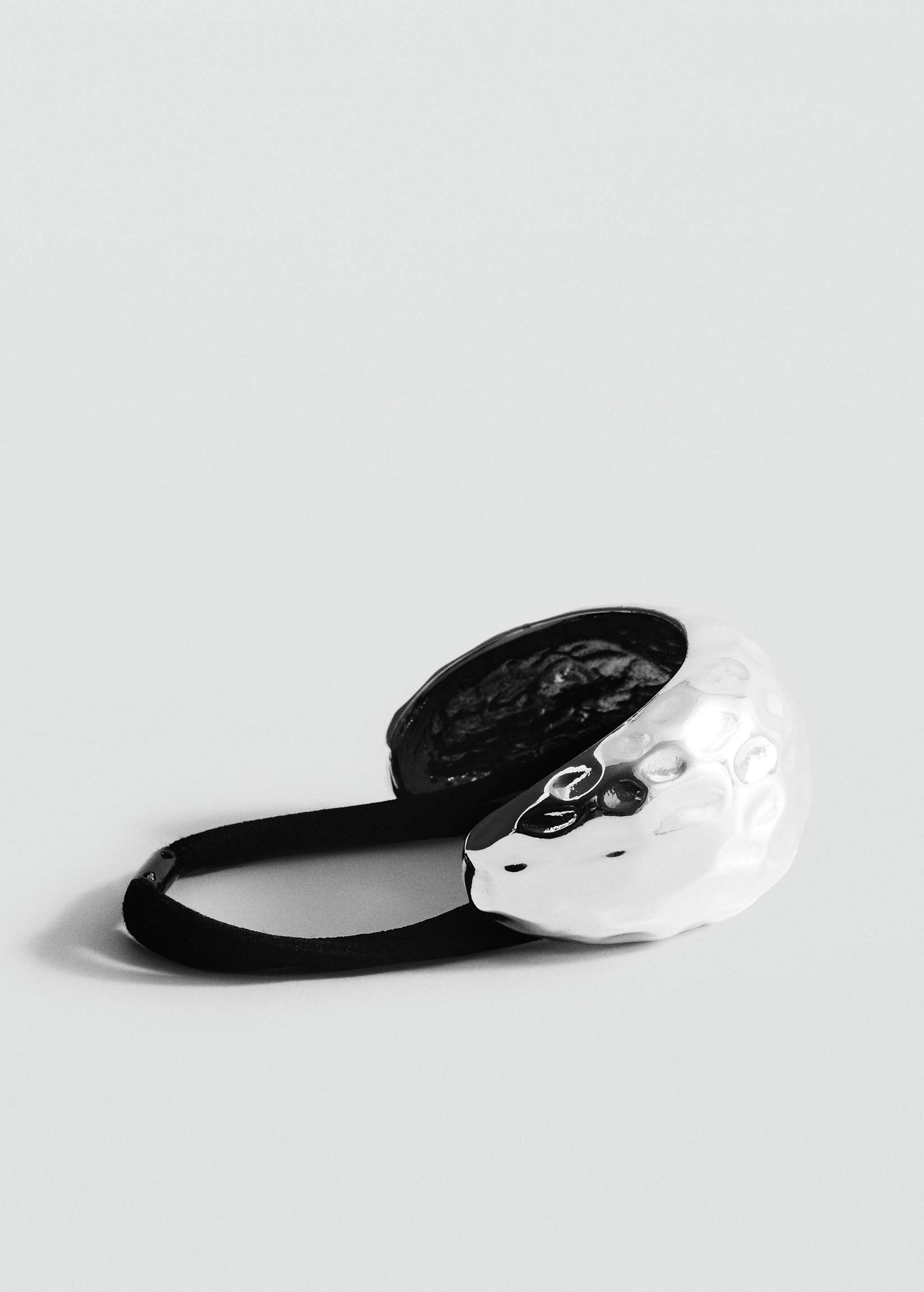 Hair bands with metal textured piece - Medium plane