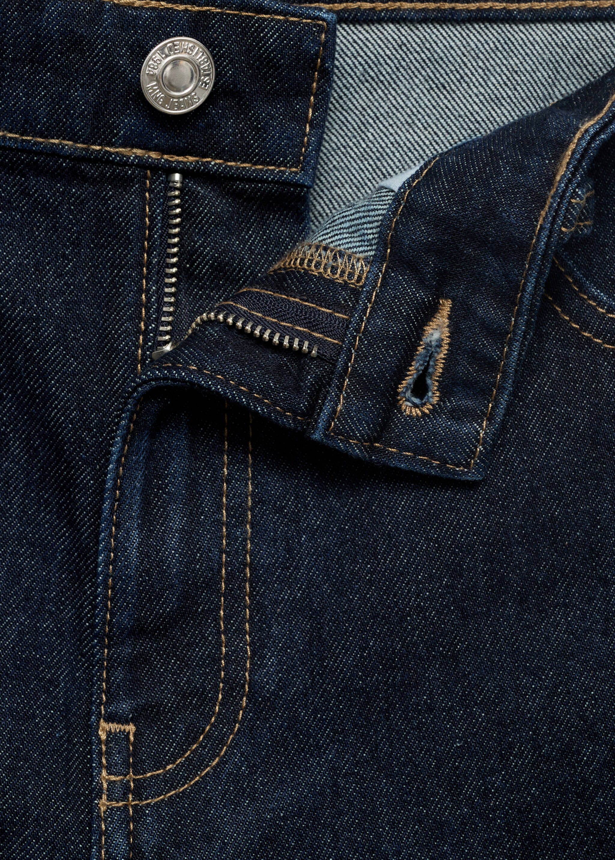 High-waisted straight-fit denim shorts - Details of the article 8