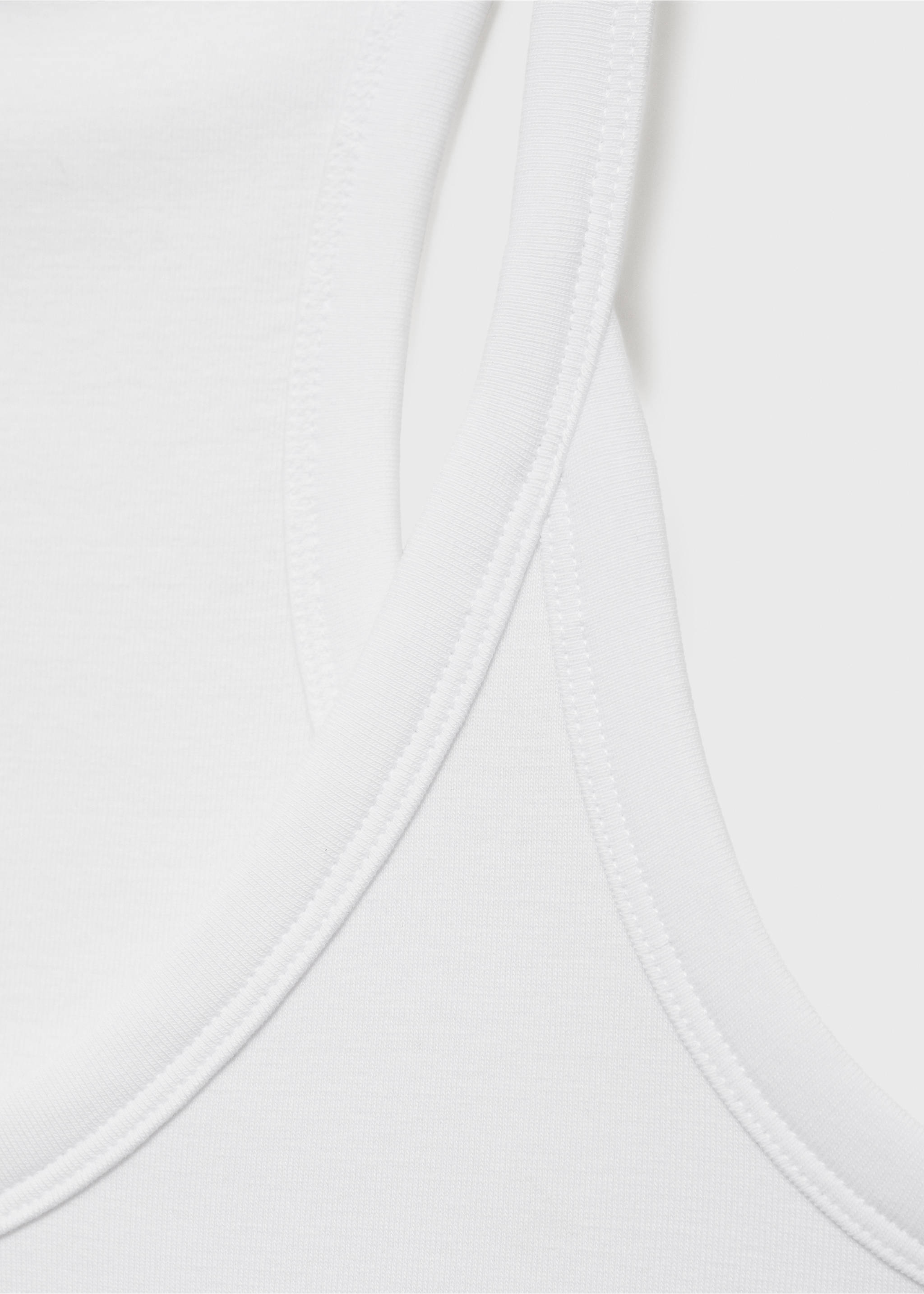 Top coton bretelles - Détail de l'article 8, Blanc. Ref: 17051191-00.