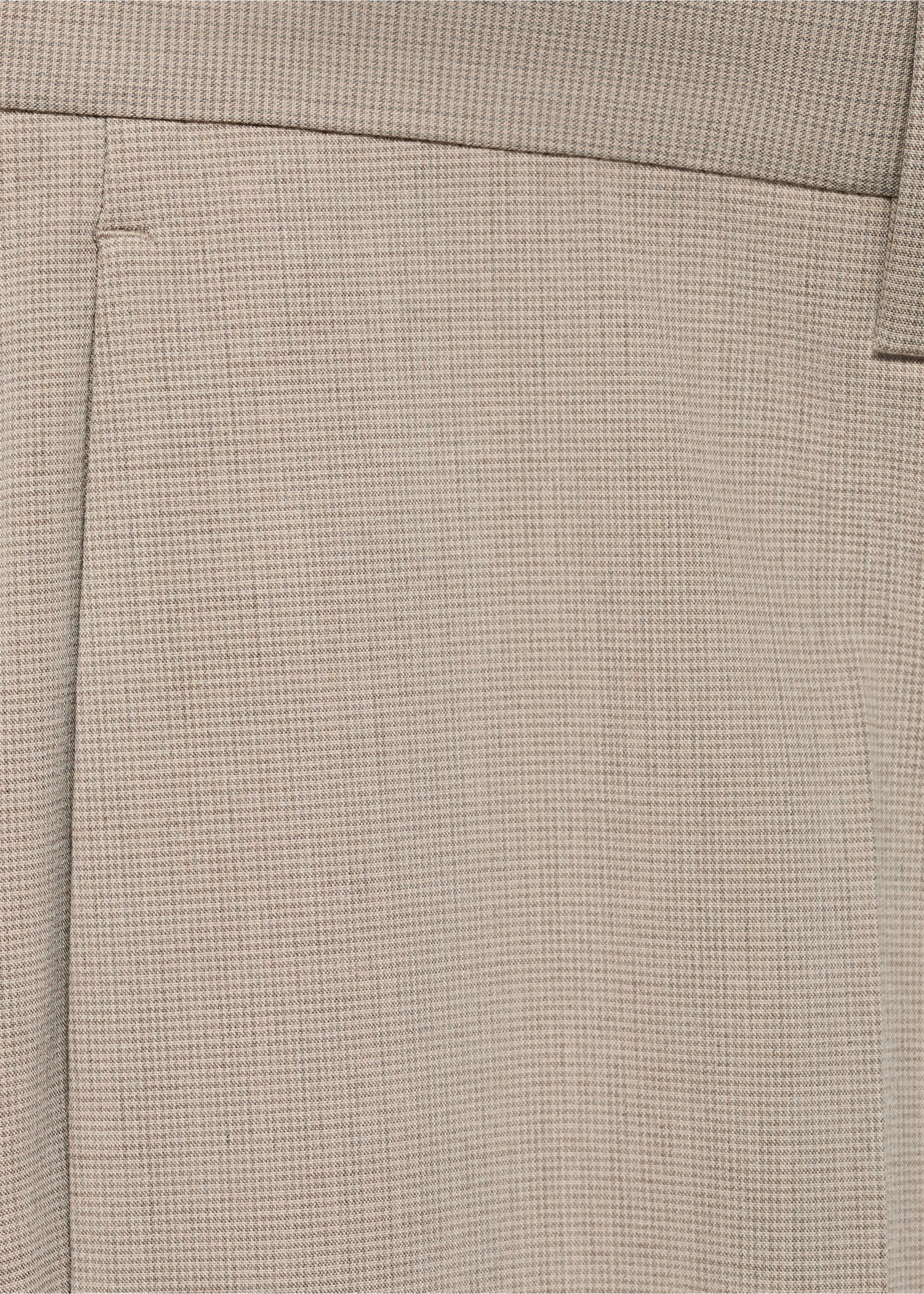 Stretch fabric super slim-fit suit trousers - Details of the article 0, Sand. Ref: 17051192-00.