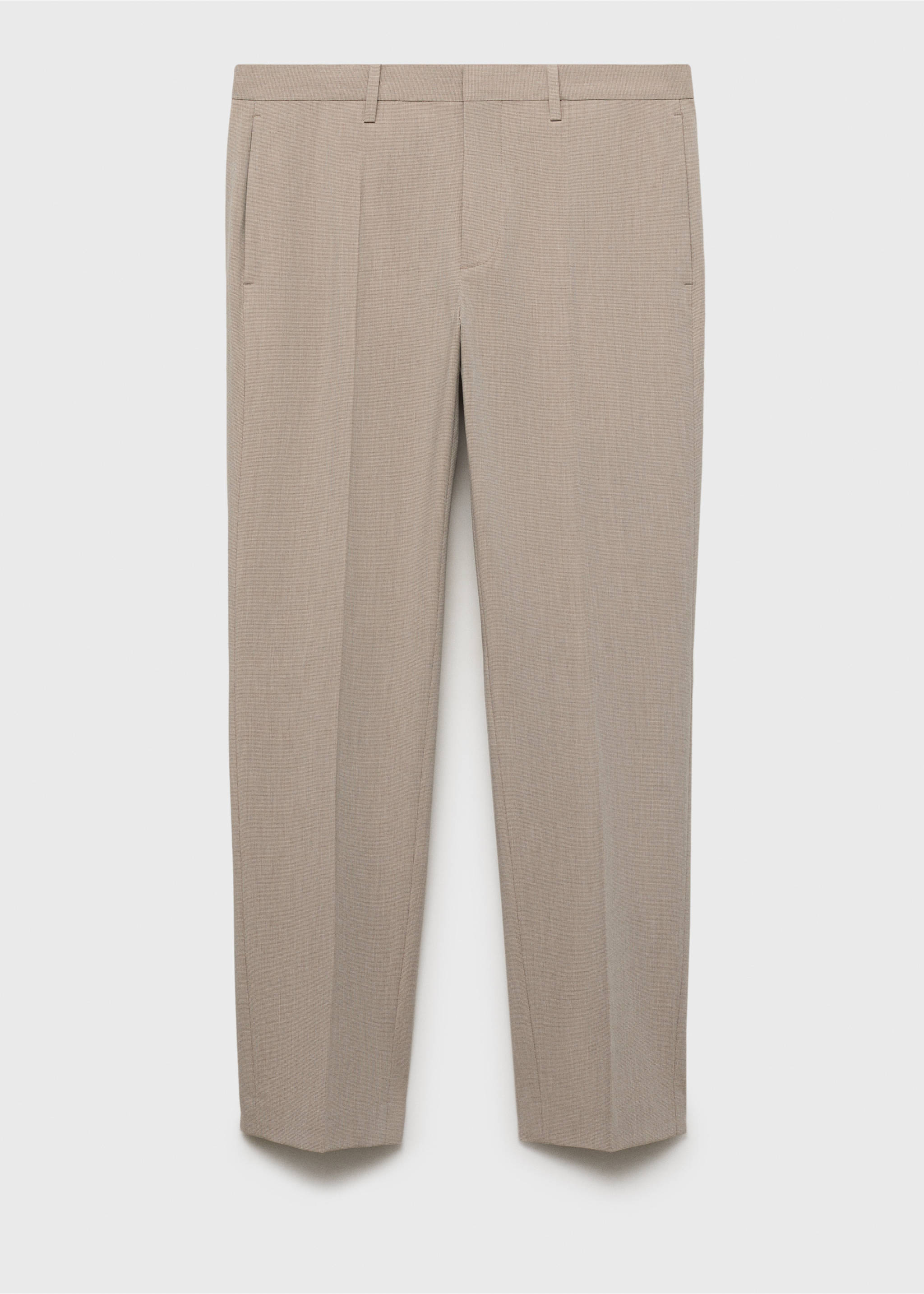 Stretch fabric super slim-fit suit trousers - Article without model, Sand. Ref: 17051192-00.