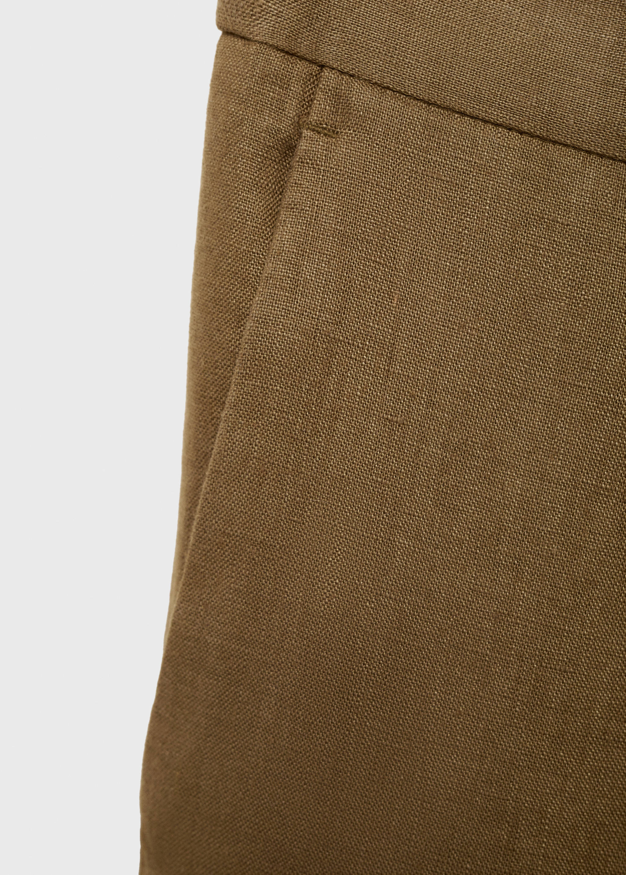 Salerno 100% linen slim fit suit trousers - Details of the article 0