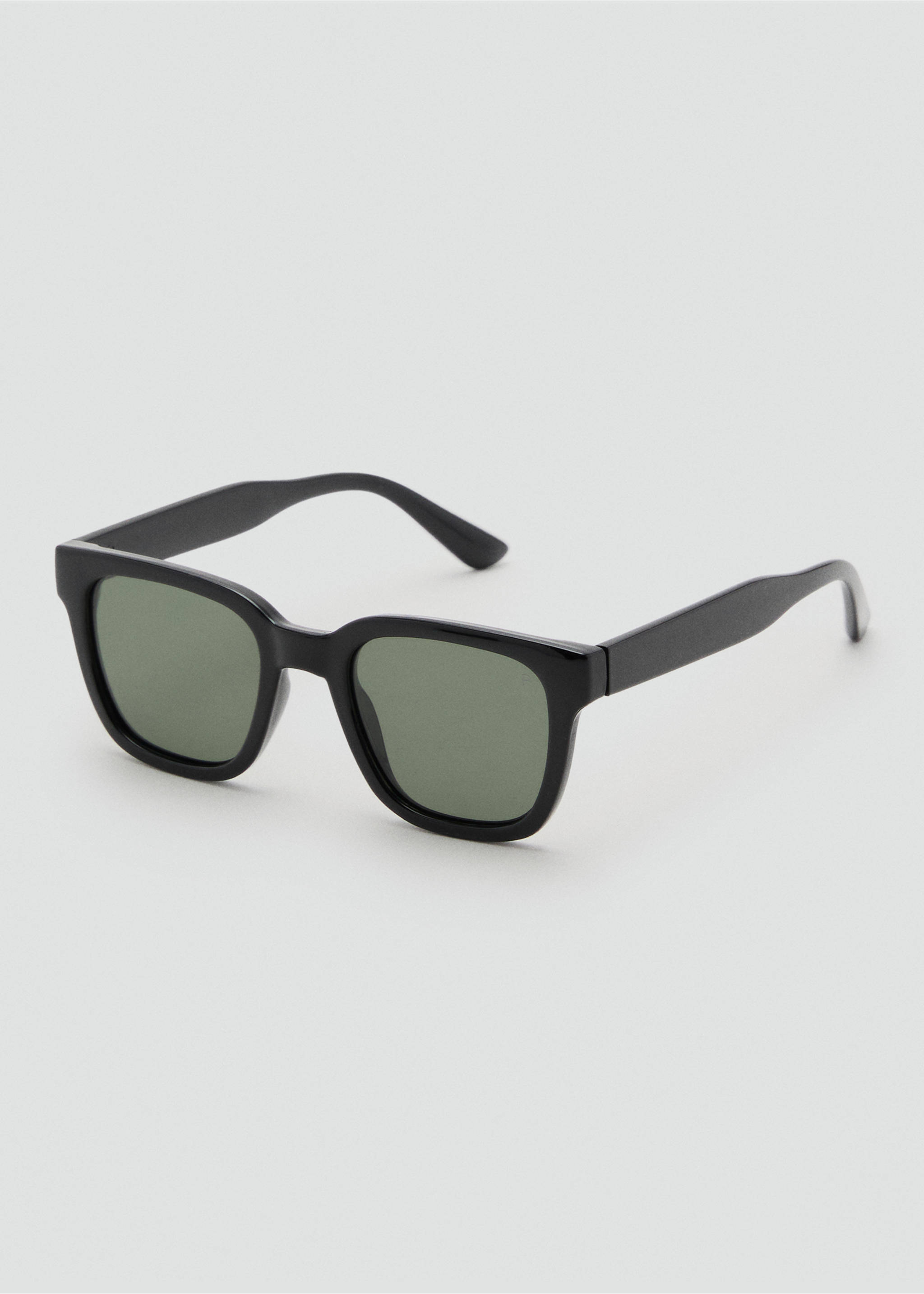 Rectangular-frame sunglasses - Medium plane, Black. Ref: 17051195-00.