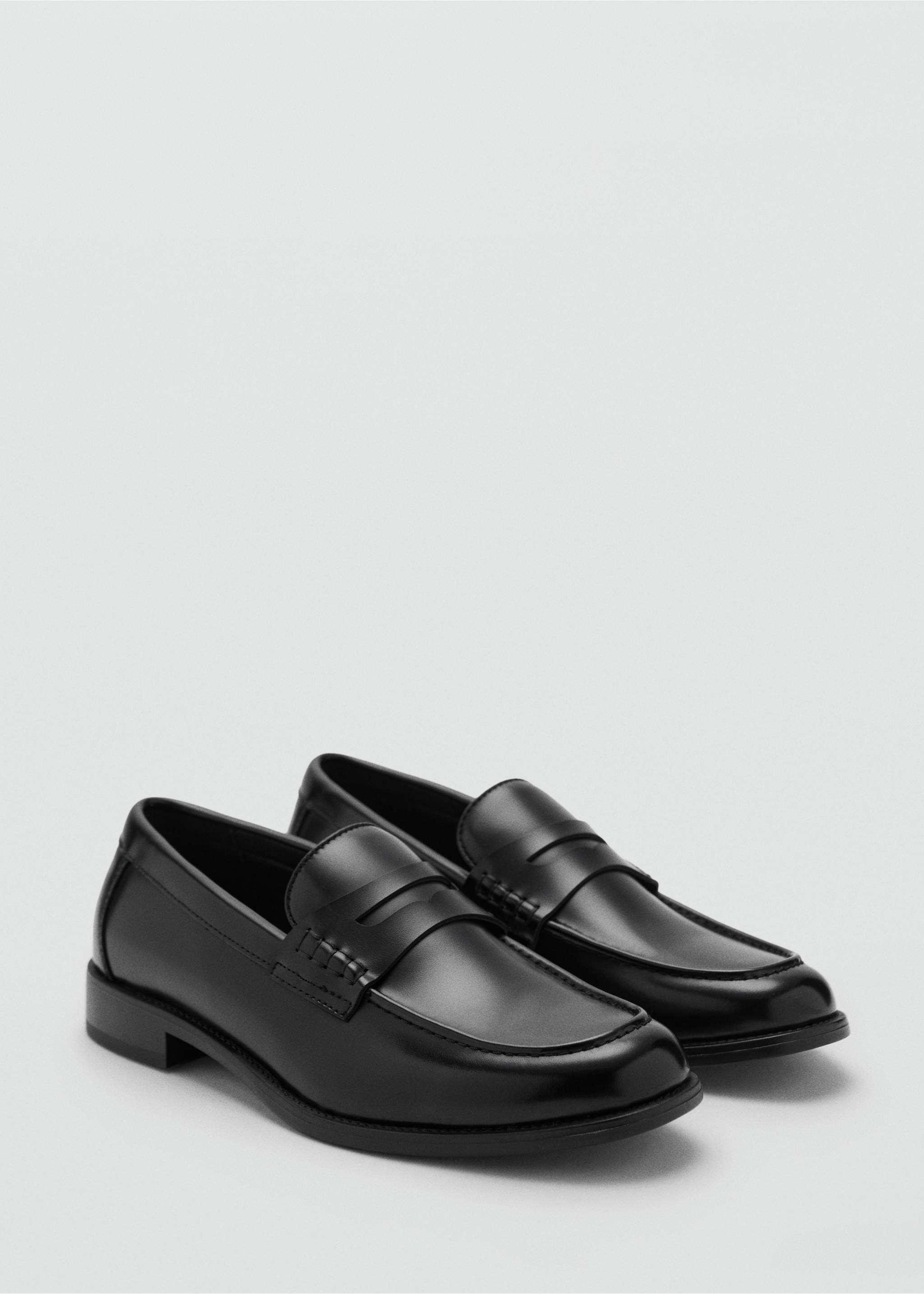 Nappa leather-effect moccasins - Medium plane, Black. Ref: 17051196-00.
