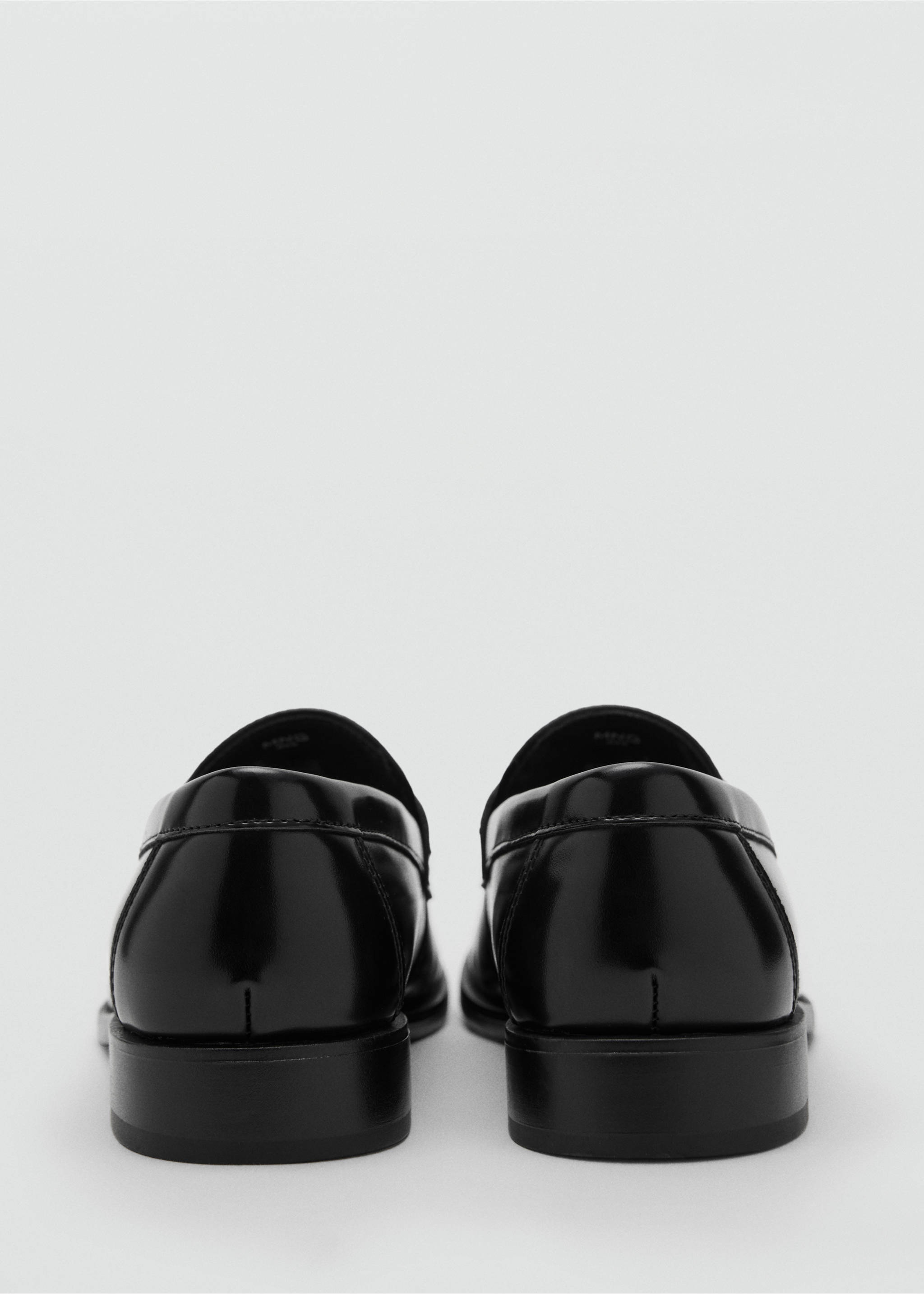 Nappa leather-effect moccasins - Details of the article 1, Black. Ref: 17051196-00.