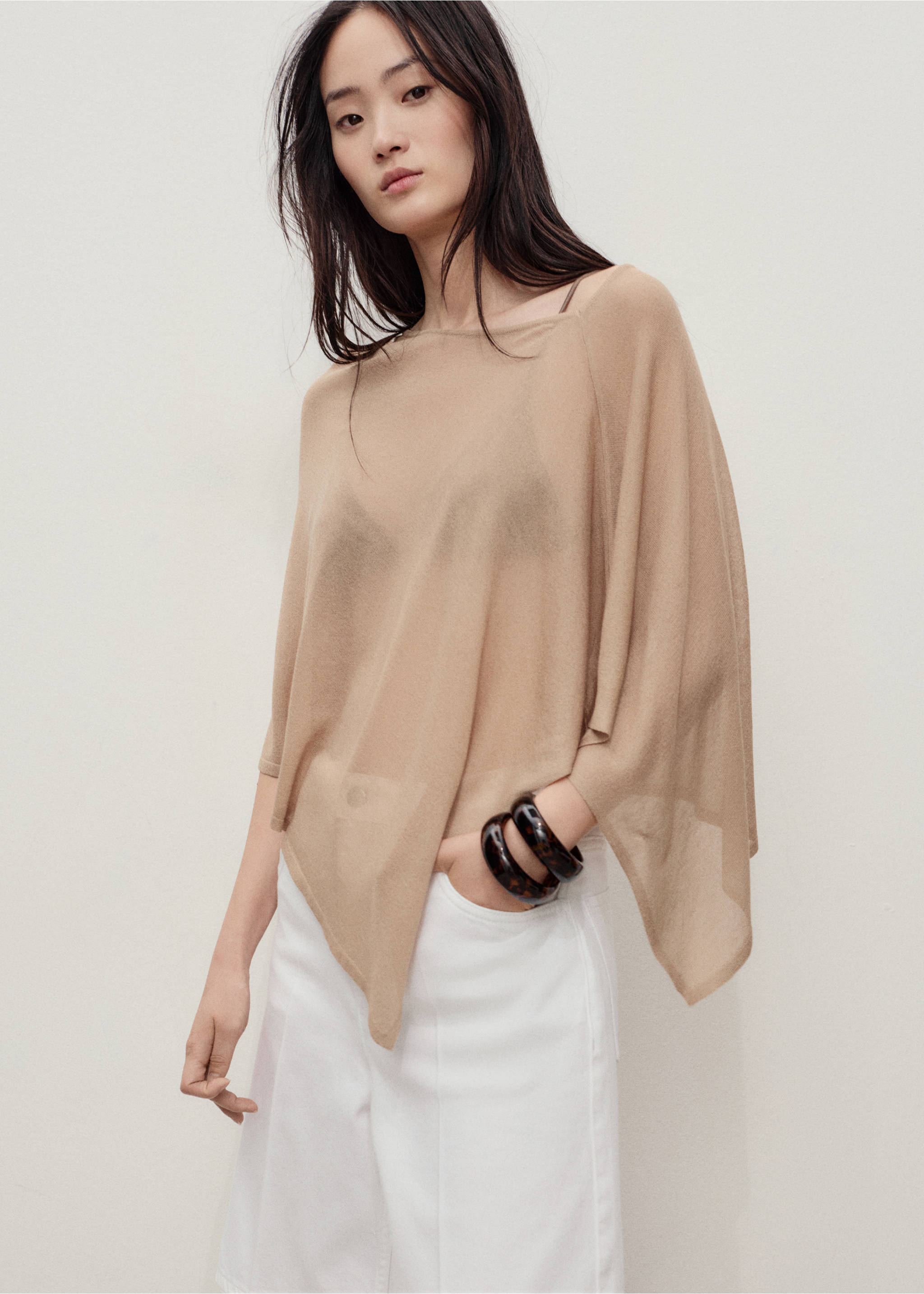 High-waist straight-fit denim shorts - Medium plane, White. Ref: 17051197-00.